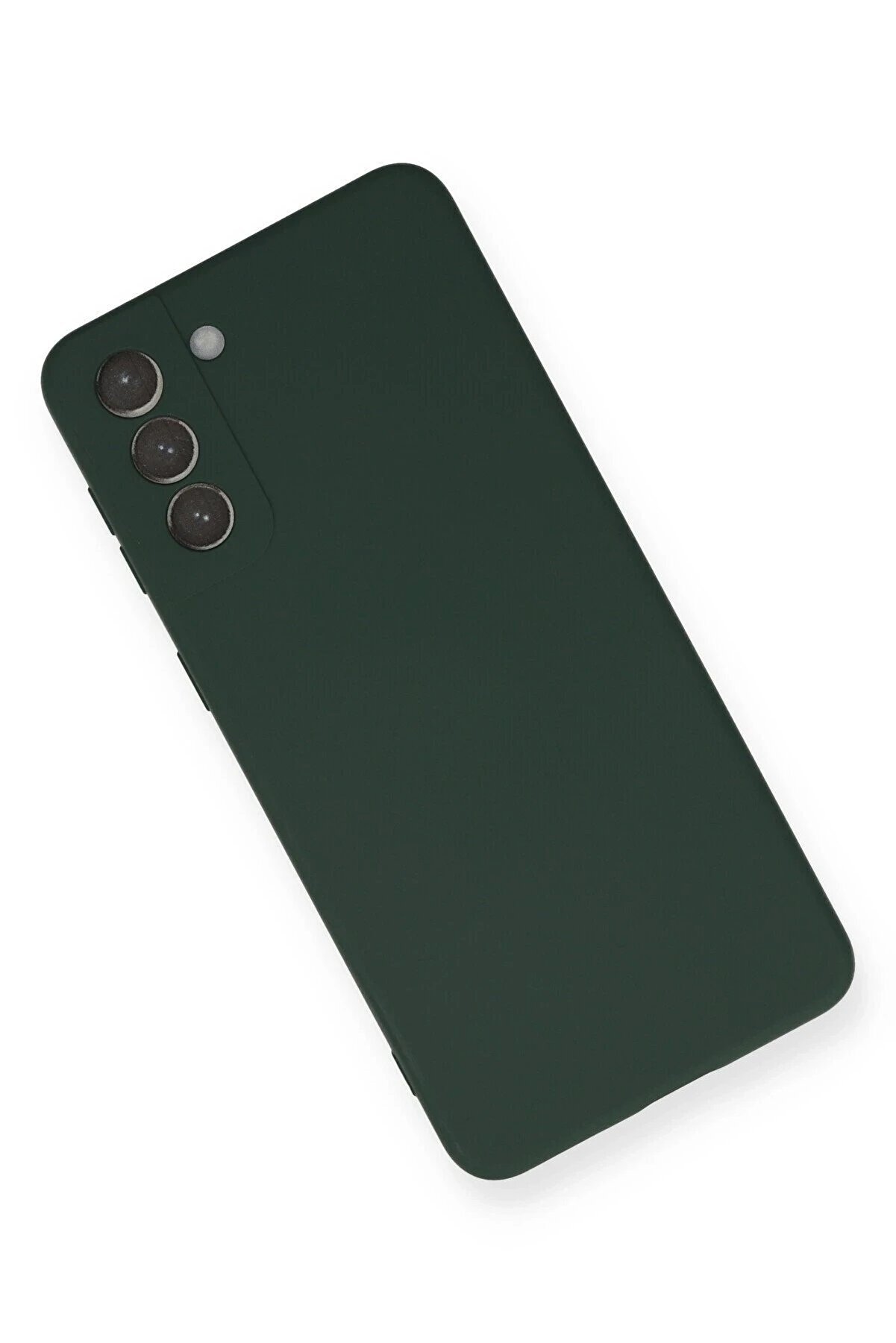 Samsung Galaxy S21 Plus Kılıf Nano İ&ccedil;i̇ Kadi̇fe Si̇li̇kon - Koyu Yeşi̇l - Dropx2853-3226
