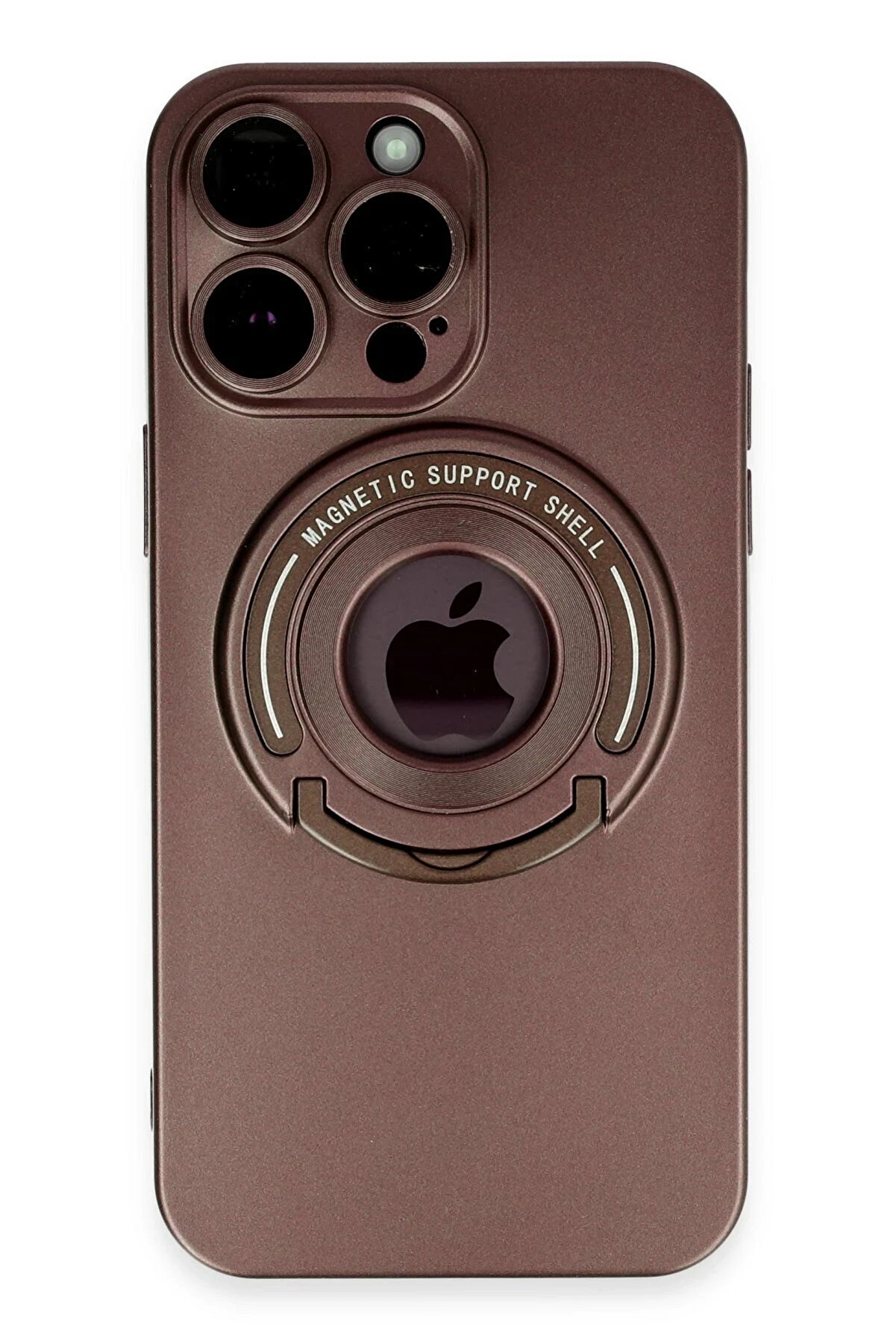 CepteToptan iPhone 13 Pro Max Kılıf Lukka Magneticsafe Kapak - Kahverengi - DROPX5590-9441