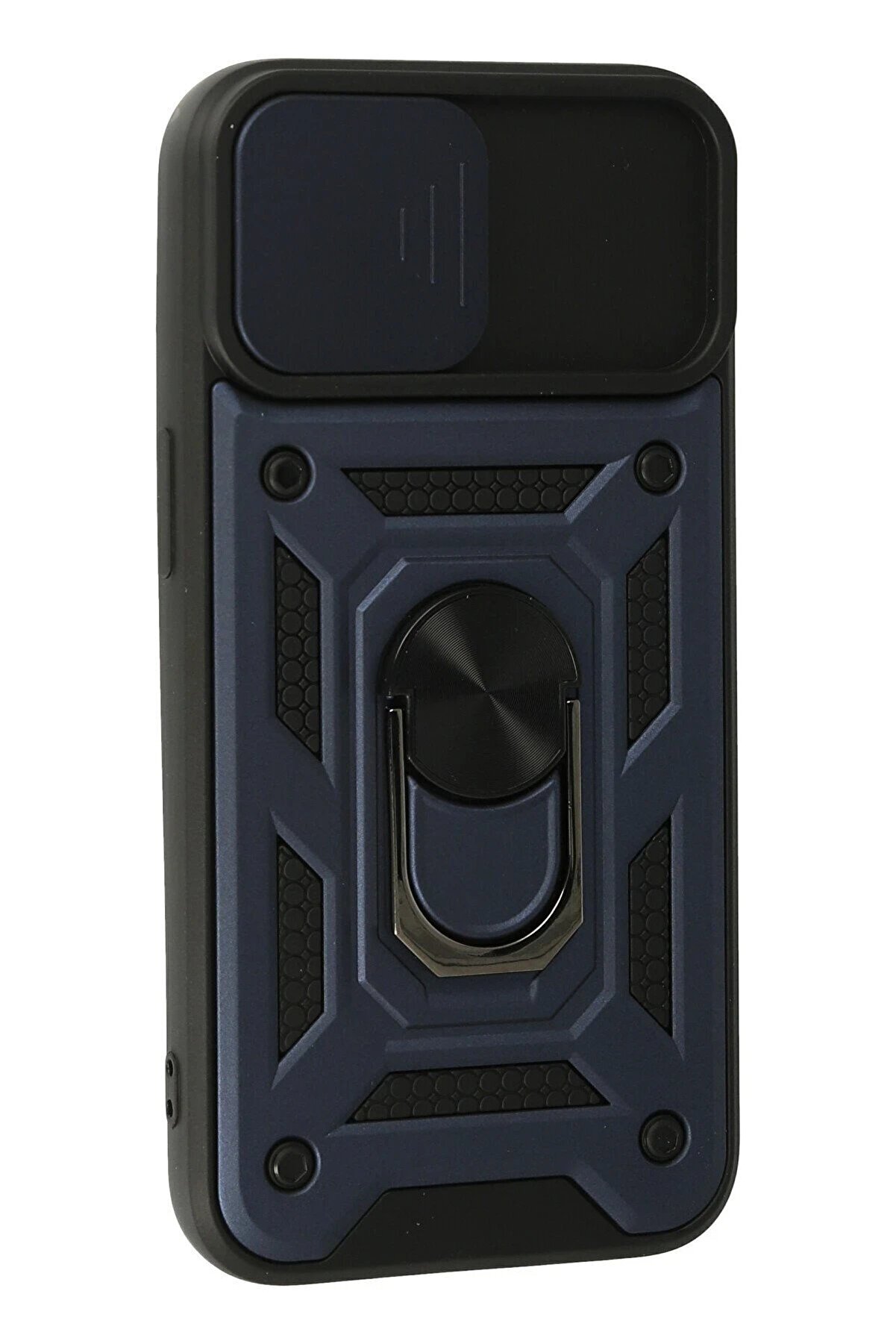 İphone 15 Kılıf Pars Lens Yüzüklü Si̇li̇kon - Laci̇vert - Dropx7972-6783