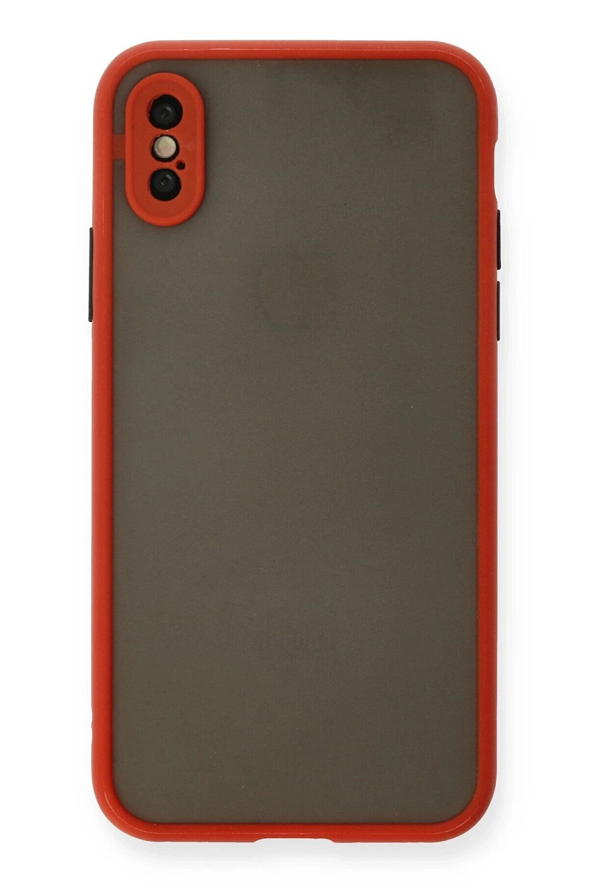 CepteToptan iPhone X Kılıf Montreal Silikon Kapak - Kırmızı - DROPX5133-4639