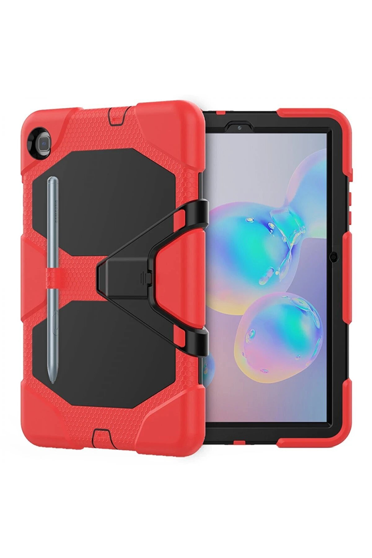 CepteToptan Samsung Galaxy Tab A7 10.4 Kılıf Griffin Tablet Kapak - Kırmızı - DROPX8429-7348