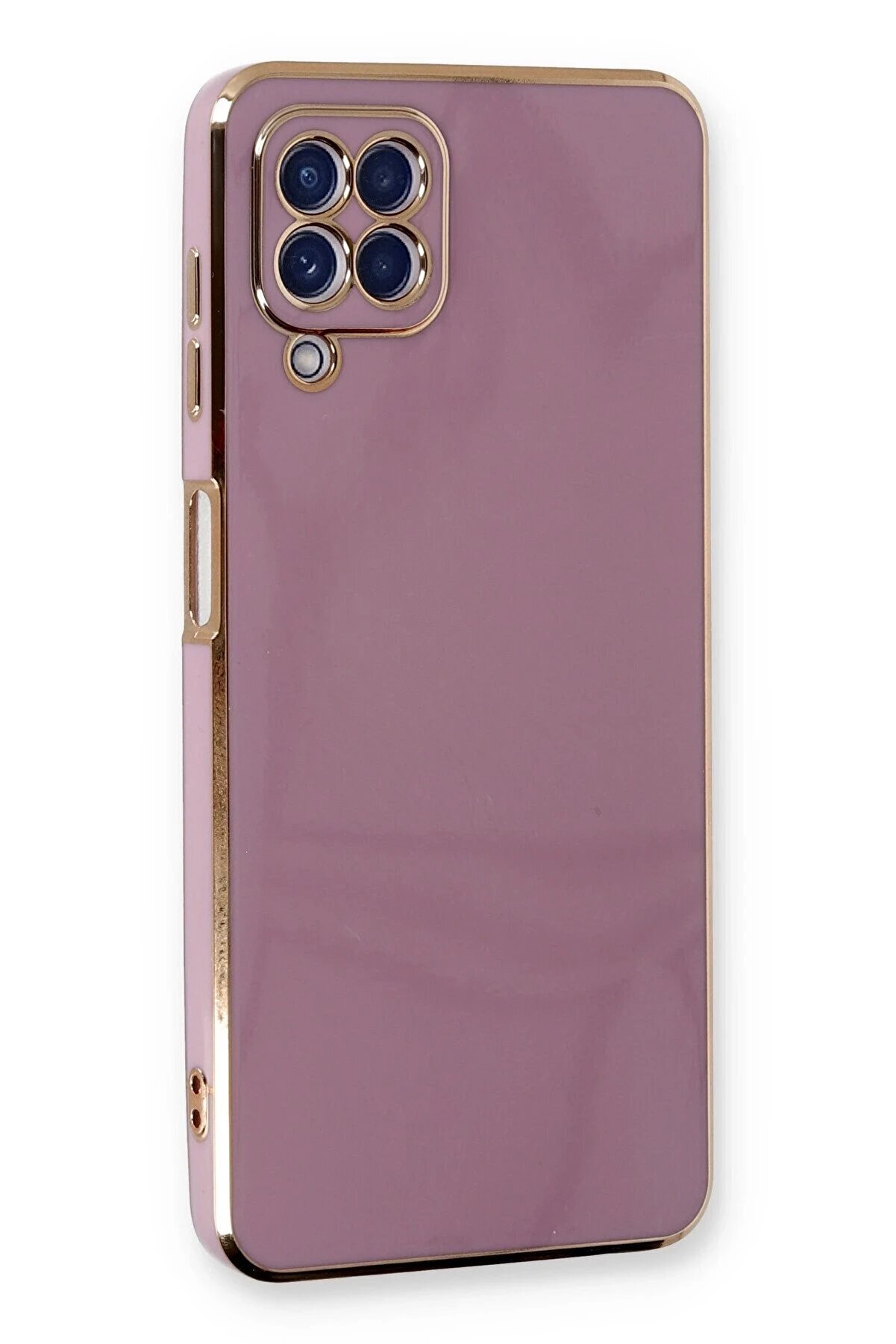 CepteToptan Samsung Galaxy A22 Kılıf Volet Silikon - Mor - DROPX3130-9522