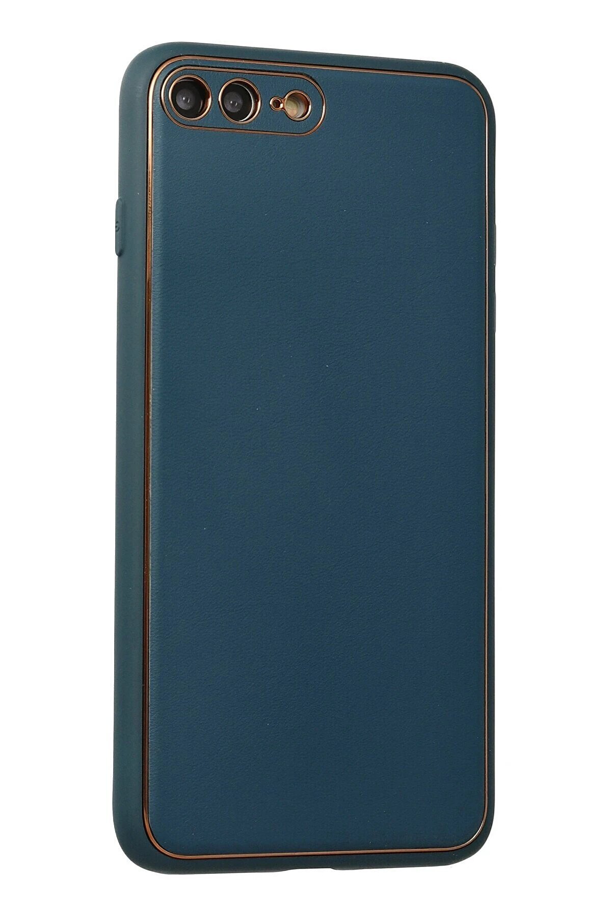 İphone 7 Plus Kılıf Coco Deri̇ Si̇li̇kon Kapak - Mavi̇ - Dropx8703-9367