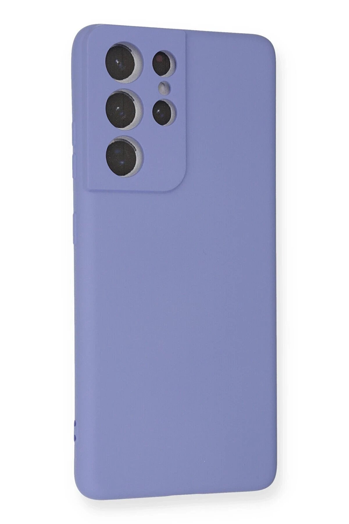 Samsung Galaxy S21 Ultra Kılıf Nano İçi̇ Kadi̇fe Si̇li̇kon - Li̇la - Dropx4562-9182