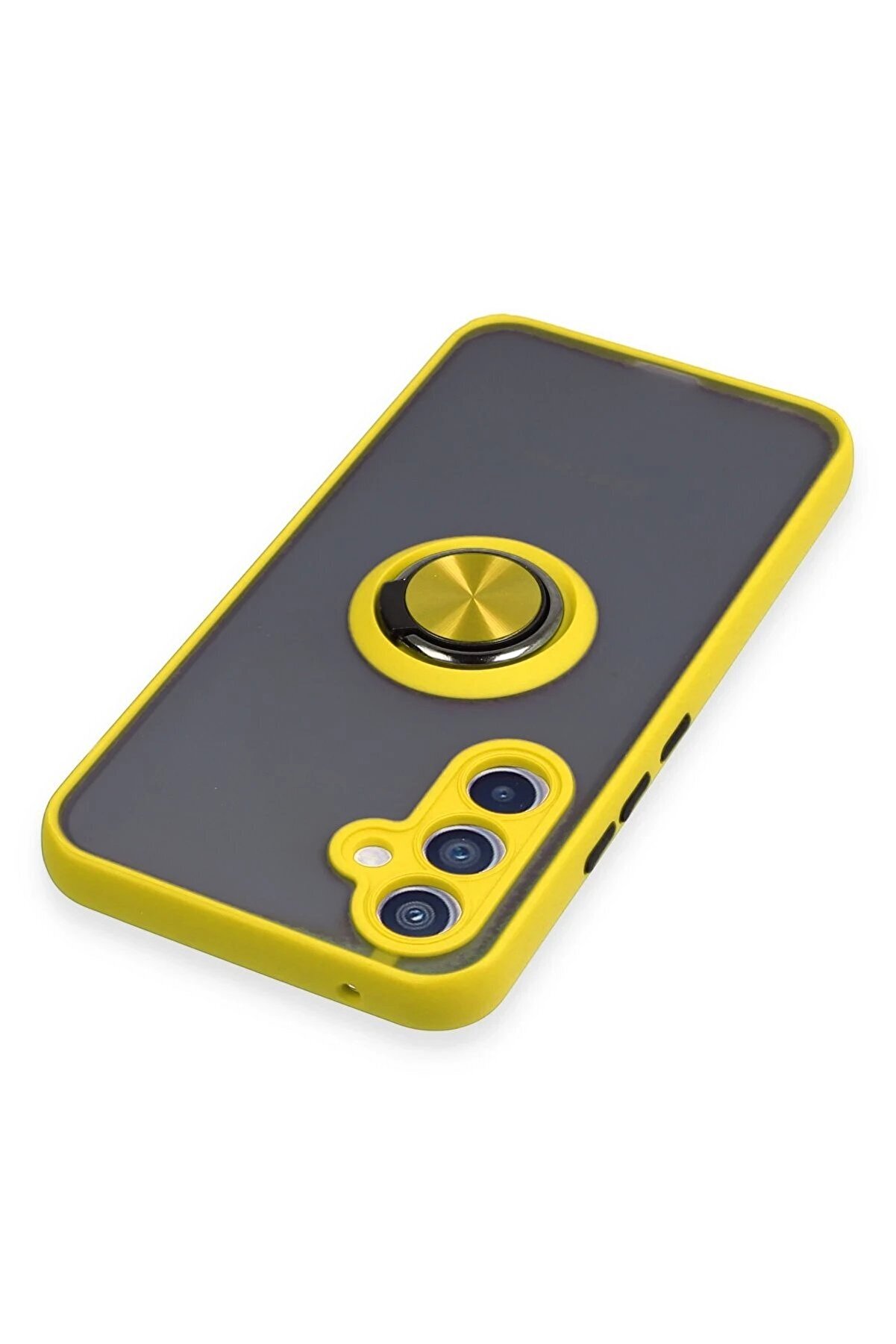 Samsung Galaxy A54 5G Kılıf Montreal Yüzüklü Si̇li̇kon Kapak - Sarı - Dropx1983-4609