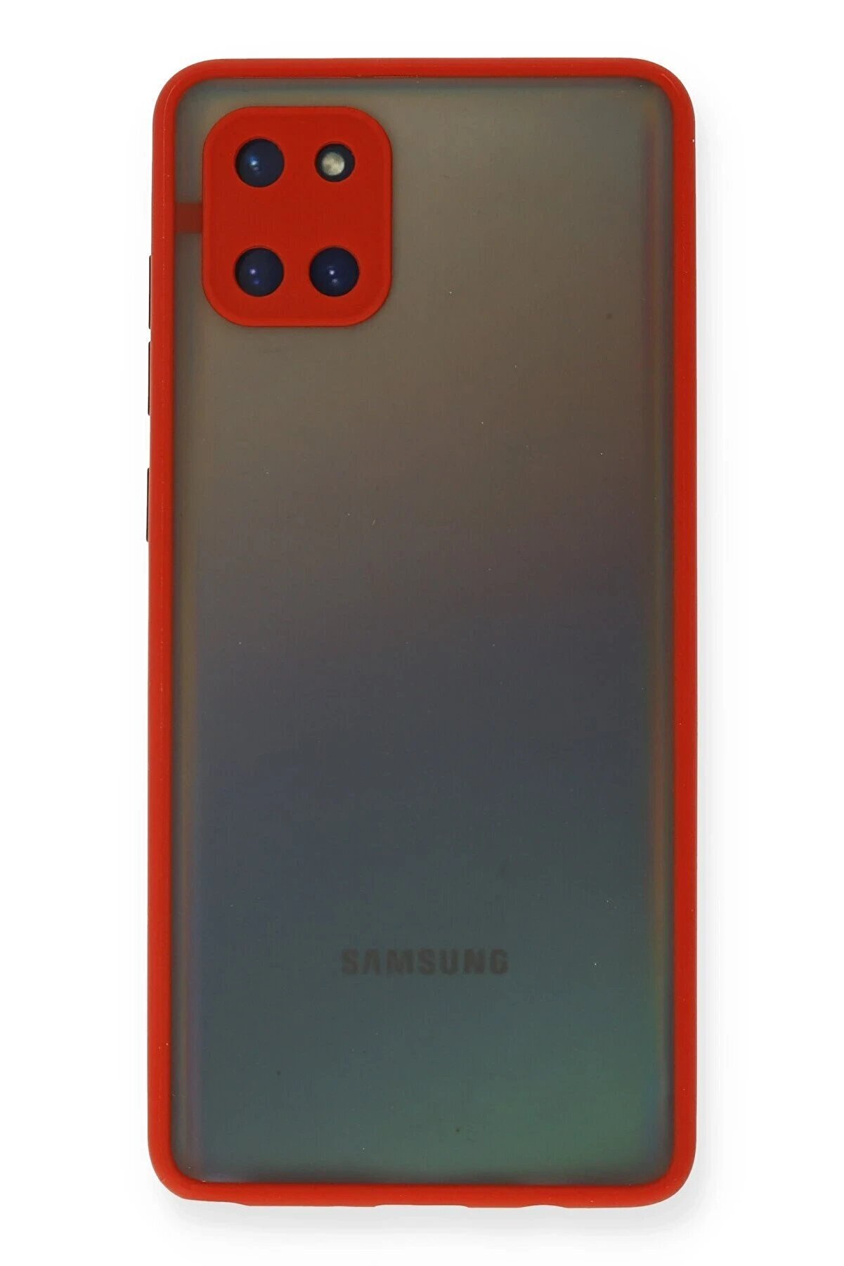 CepteToptan Samsung Galaxy A81 / Note 10 Lite Kılıf Montreal Silikon Kapak - Kırmızı - DROPX6385-8922