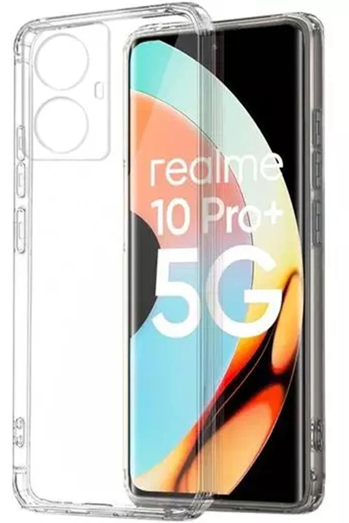 Realme 10 Pro Plus 5G Kılıf L&uuml;x Şeffaf Si̇li̇kon - Dropx2915-9549
