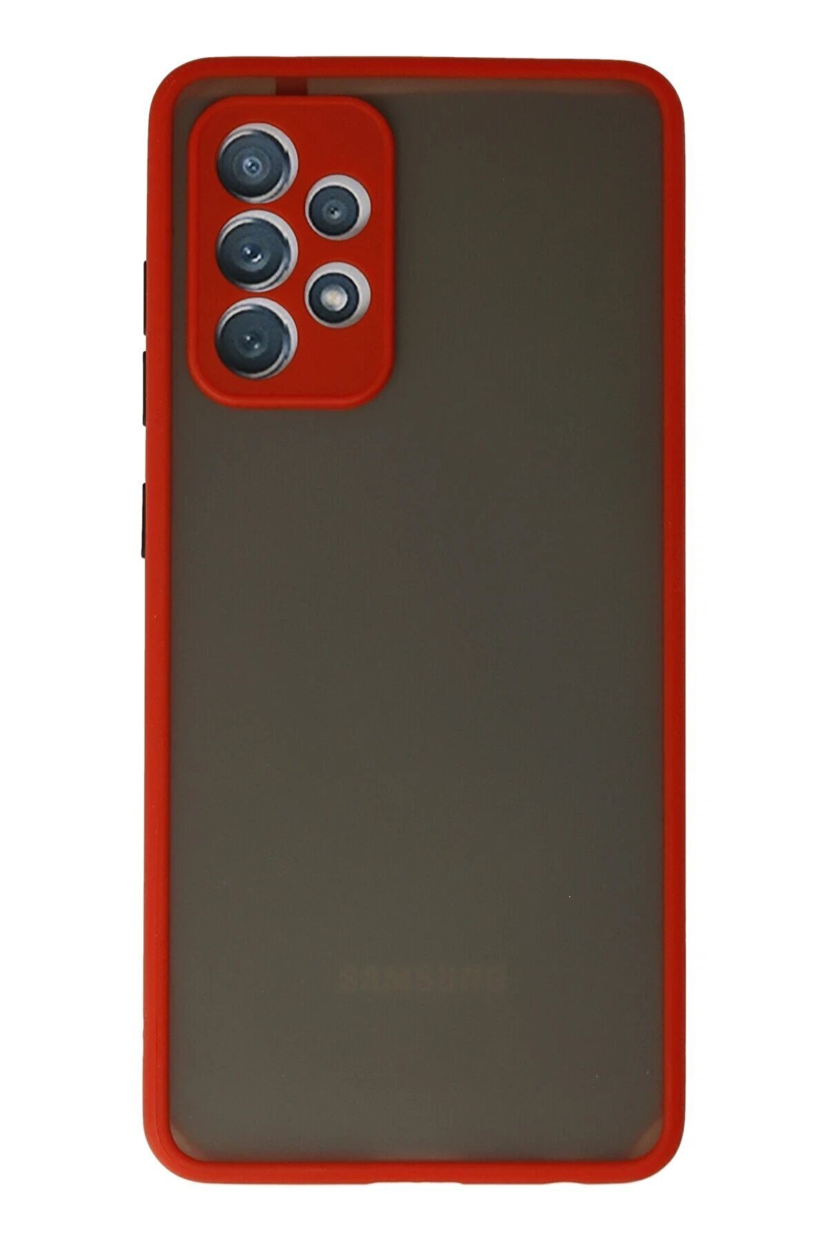 CepteToptan Samsung Galaxy A52 Kılıf Montreal Silikon Kapak - Kırmızı - DROPX3472-9818