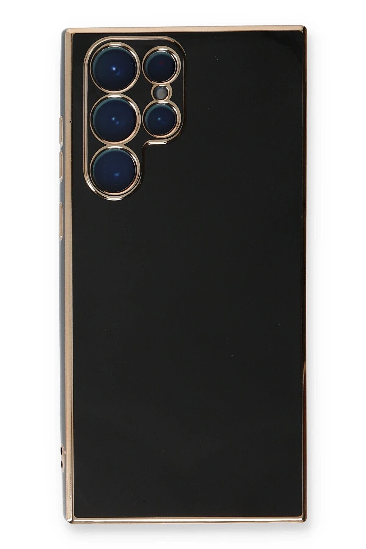 CepteToptan Samsung Galaxy S22 Ultra Kılıf Volet Silikon - Siyah - DROPX3954-7916