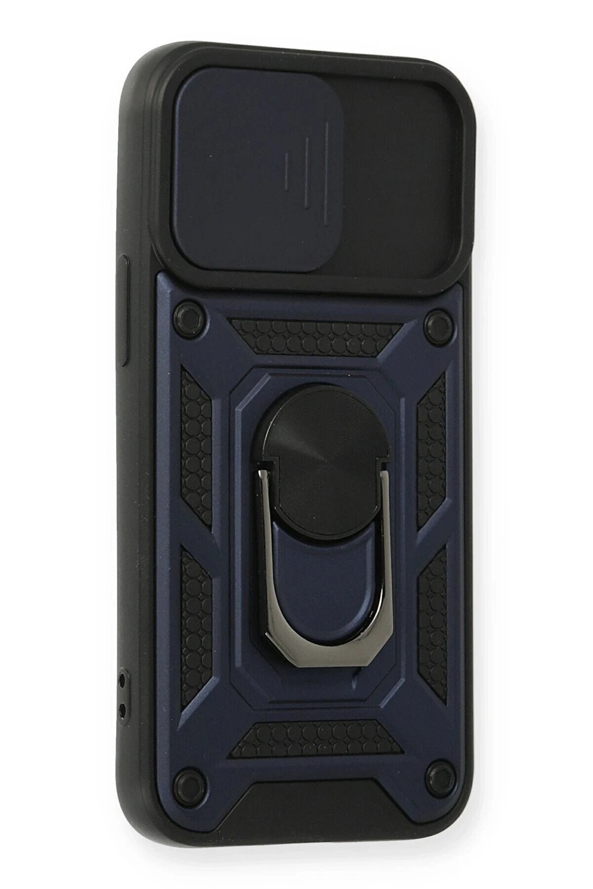 İphone 12 Kılıf Pars Lens Y&uuml;z&uuml;kl&uuml; Si̇li̇kon - Laci̇vert - Dropx4304-6786