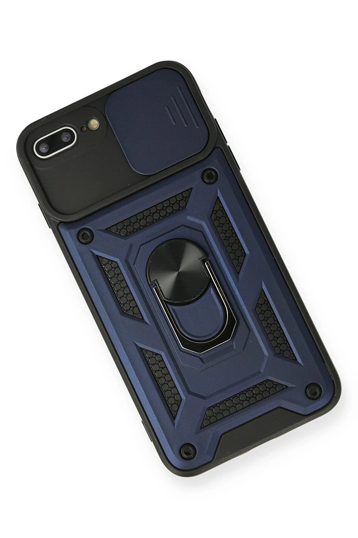 İphone 7 Plus Kılıf Pars Lens Yüzüklü Si̇li̇kon - Laci̇vert - Dropx6177-5681