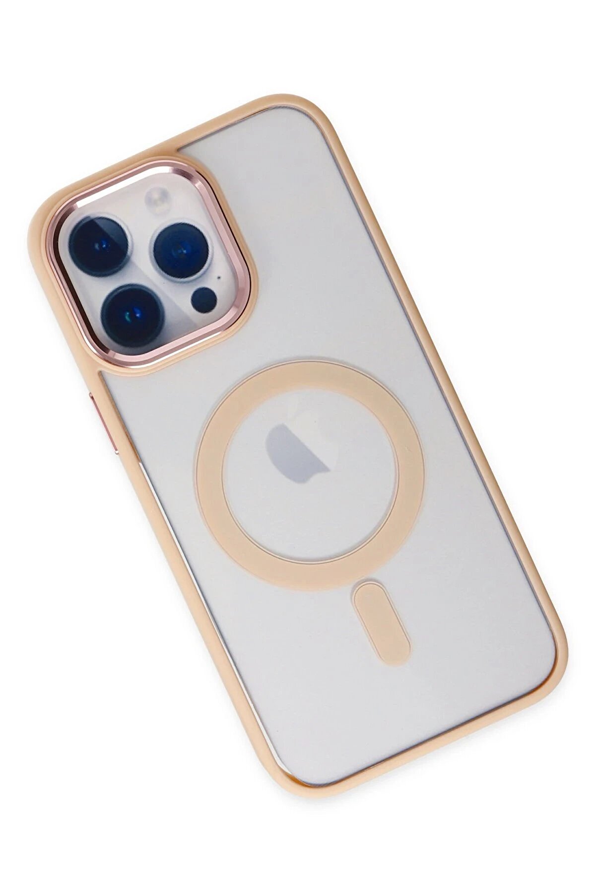 İphone 14 Pro Max Kılıf Room Magneti̇csafe Si̇li̇kon - Pudra - Dropx3665-4199