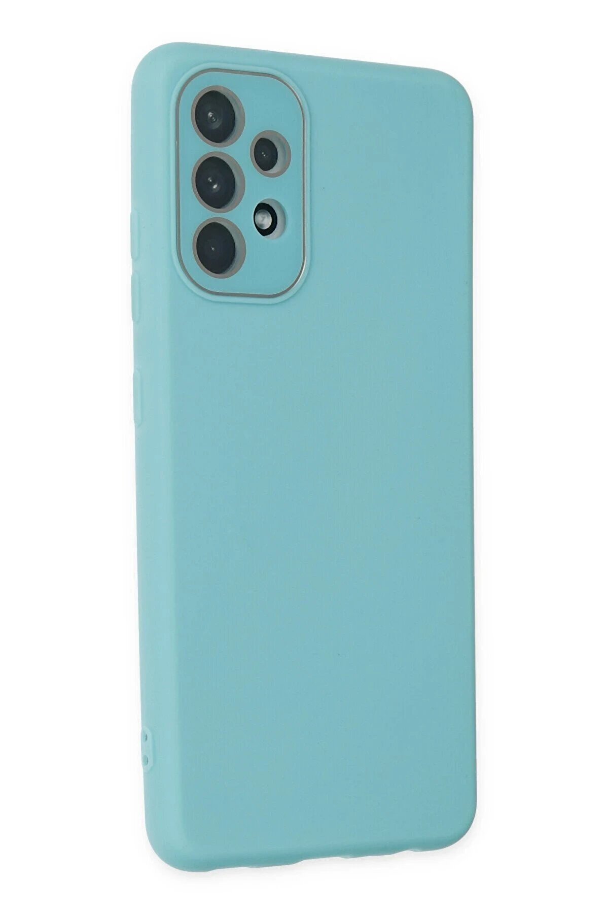 Samsung Galaxy A33 5G Kılıf Lansman Glass Kapak - Turkuaz - Dropx6816-4575