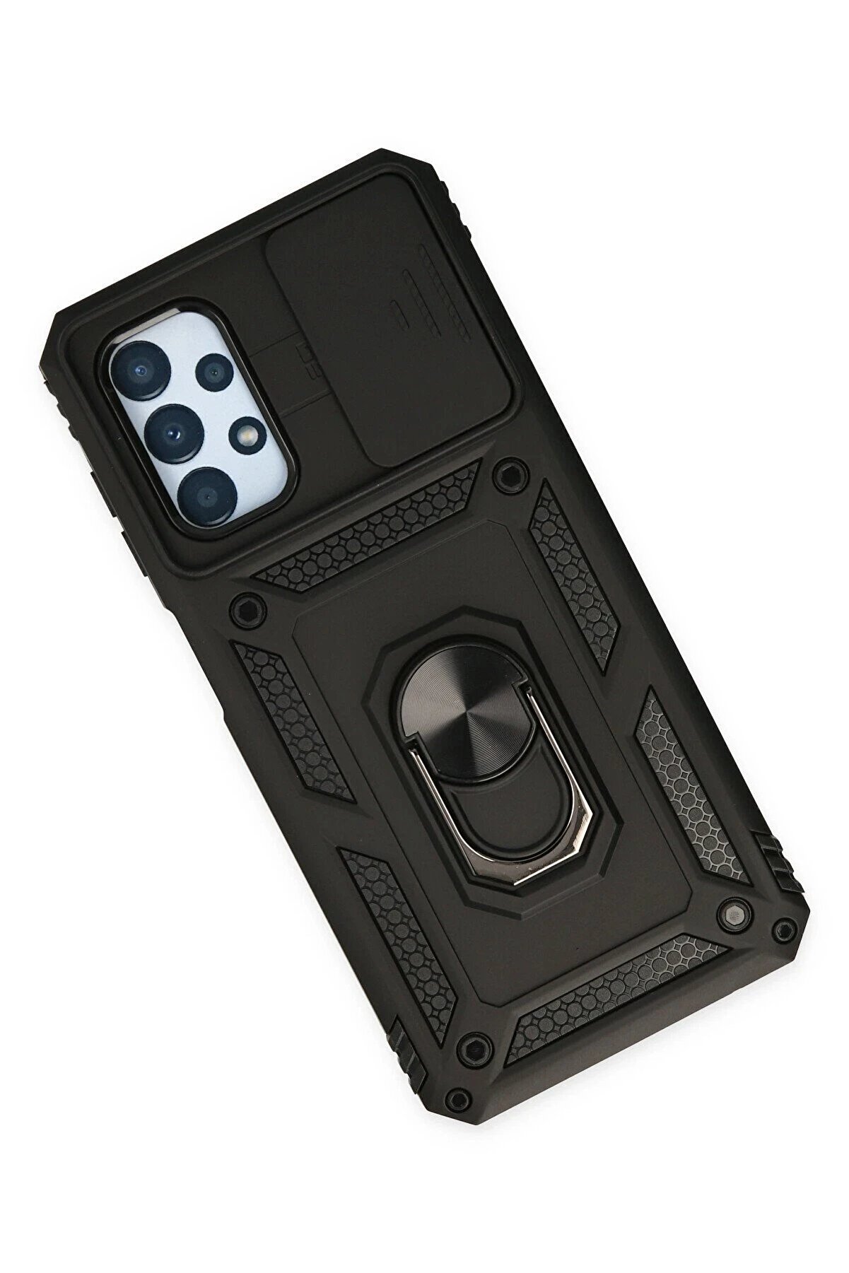 Samsung Galaxy A33 5G Kılıf Pars Lens Yüzüklü Si̇li̇kon - Si̇yah - Dropx3367-7815