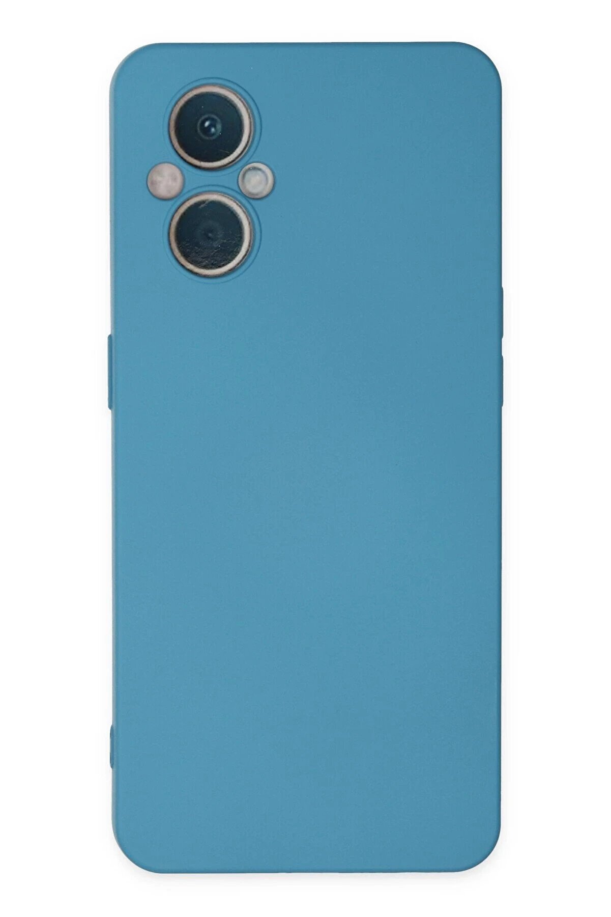 CepteToptan Oppo Reno 7 Lite Kılıf Nano i&ccedil;i Kadife Silikon - Mavi - DROPX3894-4405