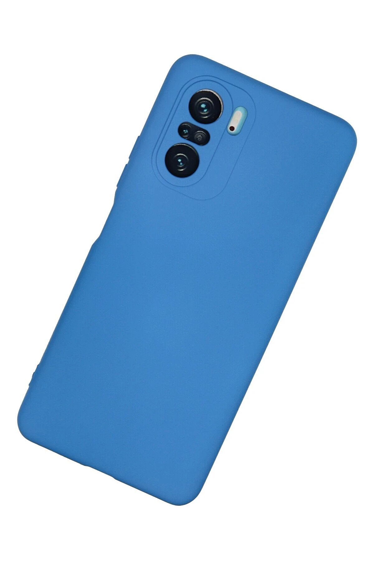 Xi̇aomi̇ Poco F3 Kılıf Nano İçi̇ Kadi̇fe Si̇li̇kon - Mavi̇ - Dropx2954-9315