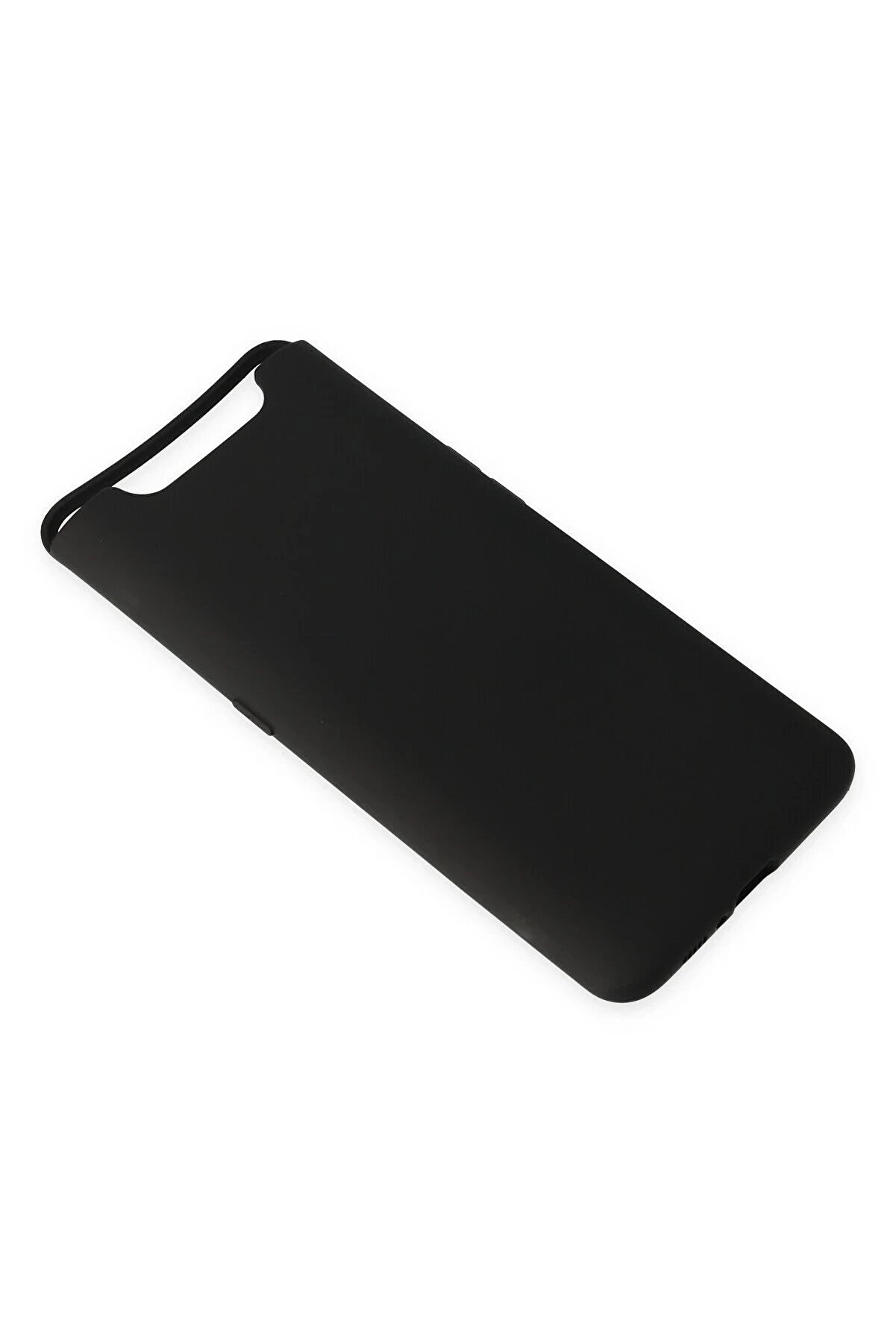 Samsung Galaxy A80 Kılıf Nano İçi̇ Kadi̇fe Si̇li̇kon - Si̇yah - Dropx6461-3339