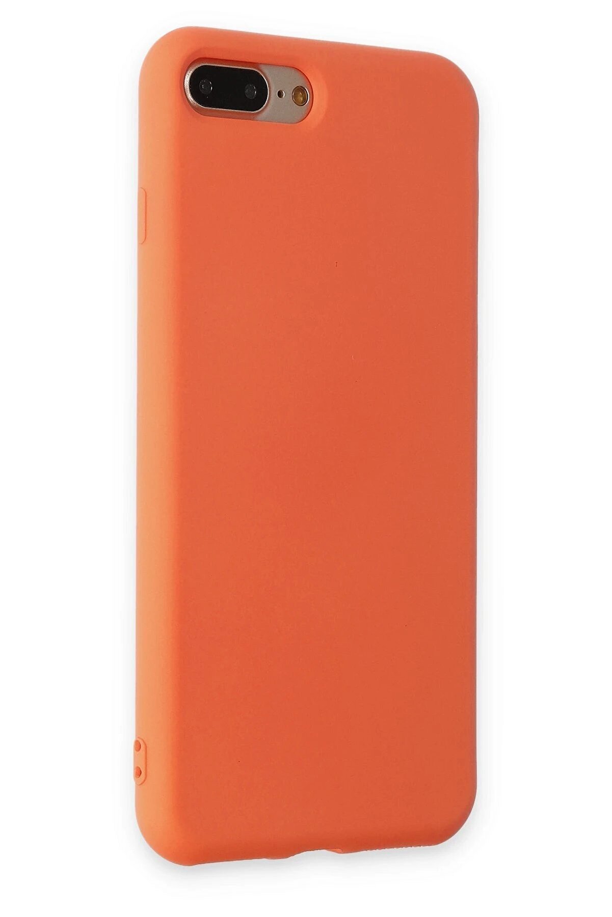 İphone 7 Plus Kılıf Nano İçi̇ Kadi̇fe Si̇li̇kon - Turuncu - Dropx3706-1187