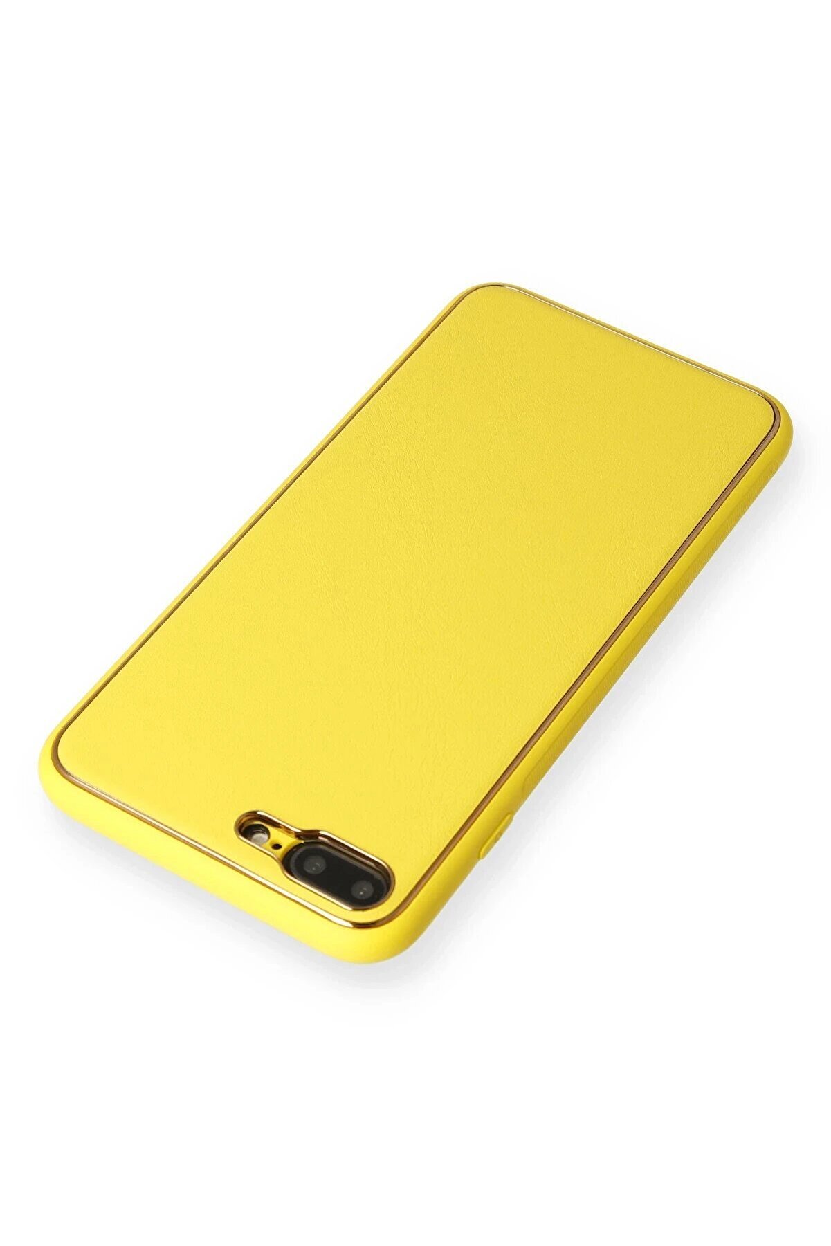 İphone 7 Plus Kılıf Coco Deri̇ Si̇li̇kon Kapak - Sarı - Dropx6995-1393