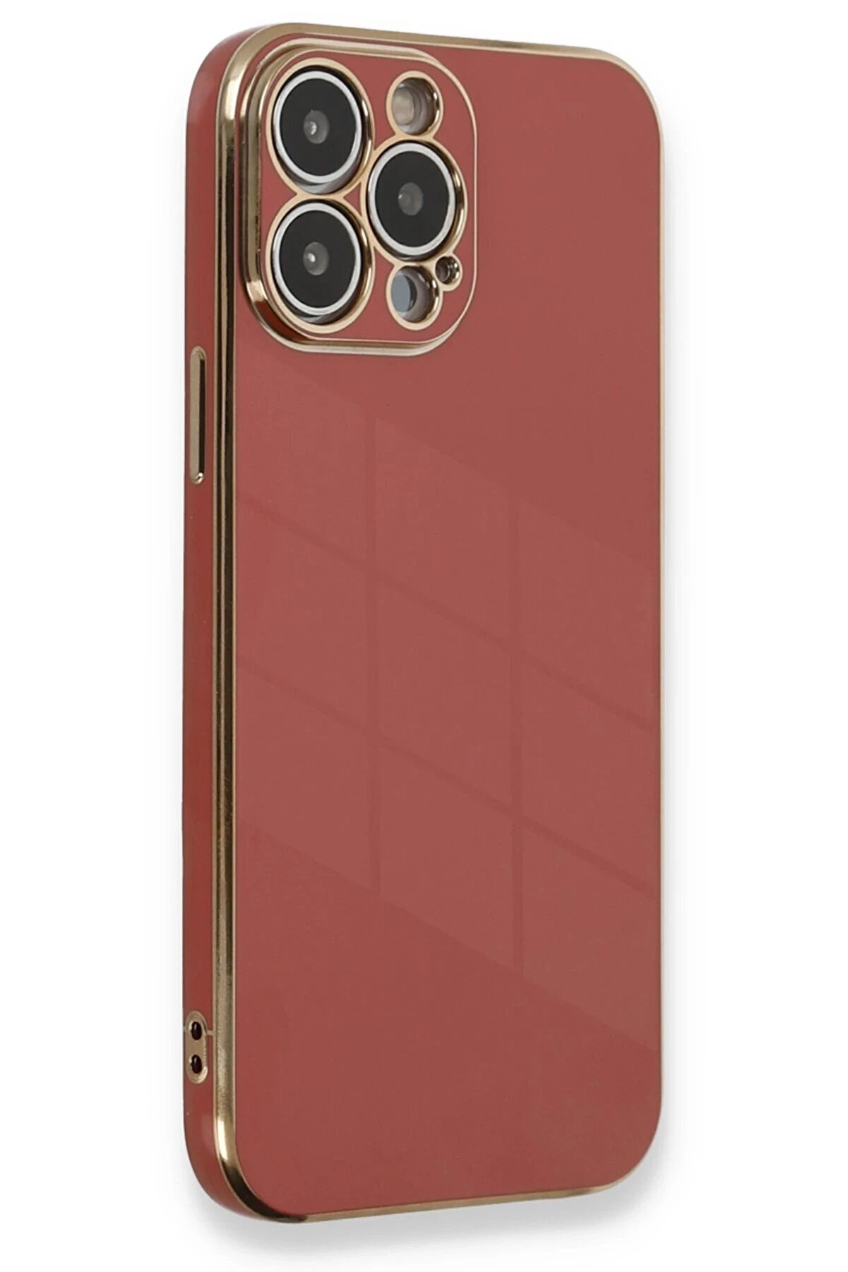 CepteToptan iPhone 13 Pro Max Kılıf Volet Silikon - Kırmızı - DROPX7911-1992