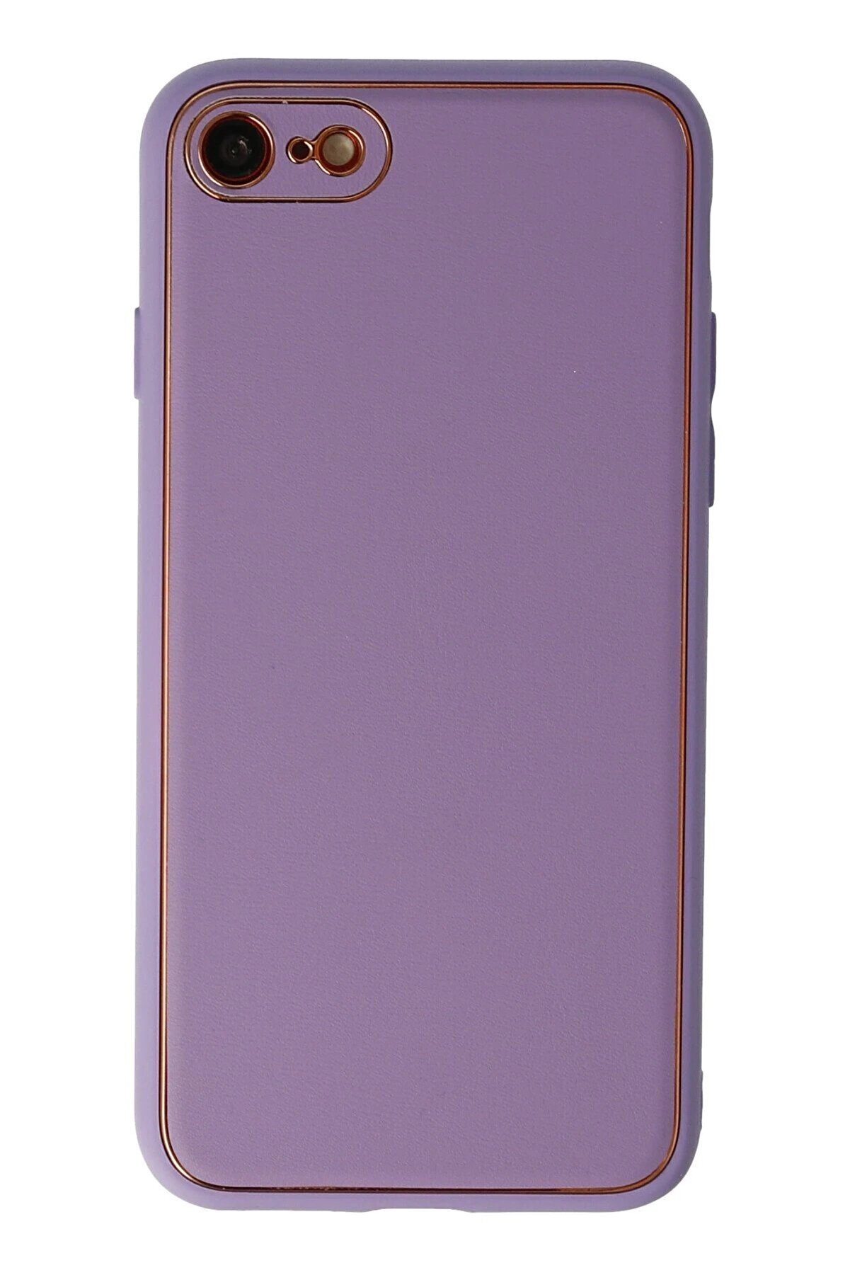 CepteToptan iPhone 7 Kılıf Coco Deri Silikon Kapak - Lila - DROPX6819-7417