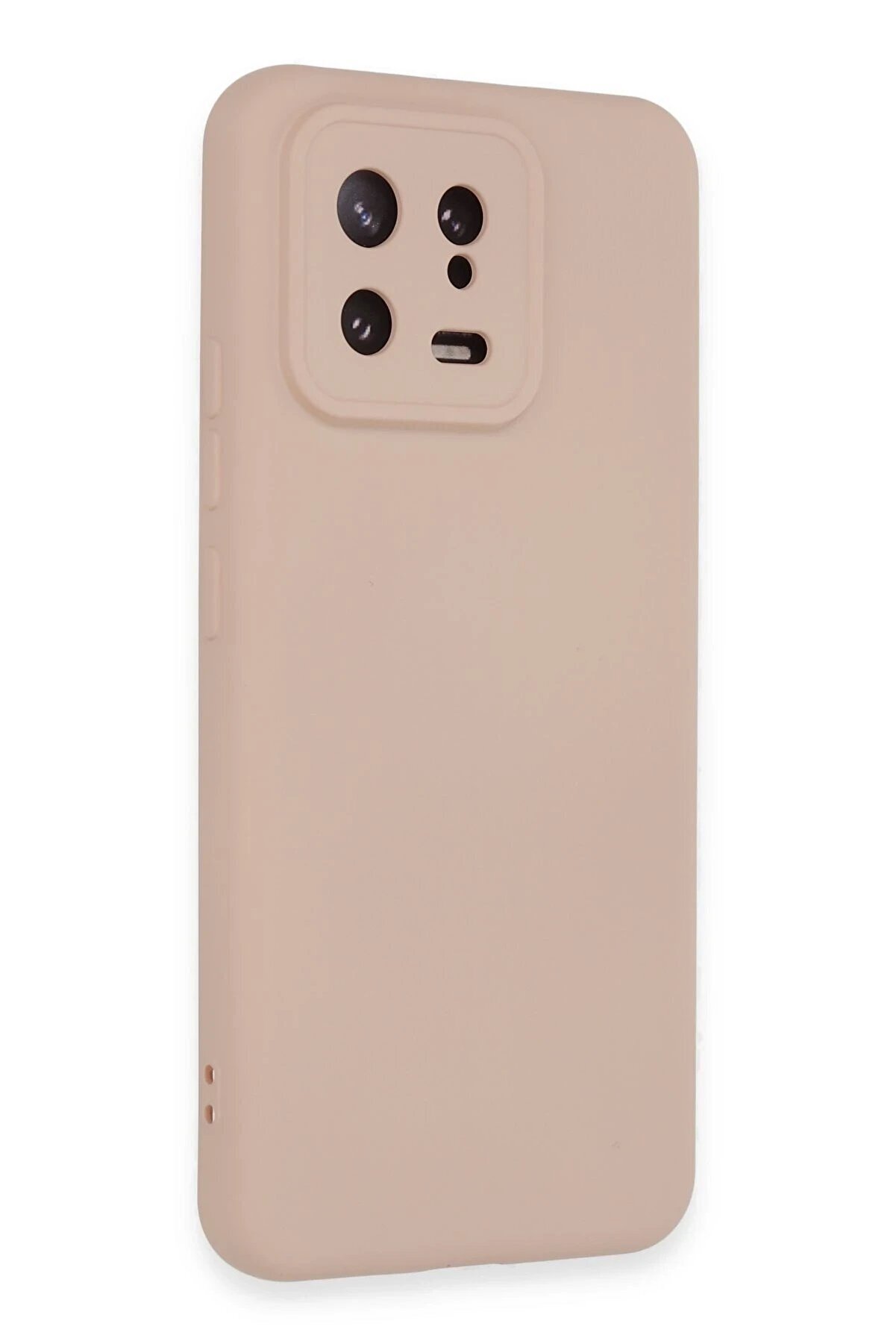 Xi̇aomi̇ Mi̇ 13 Kılıf Nano İçi̇ Kadi̇fe Si̇li̇kon - Pudra - Dropx6772-3014