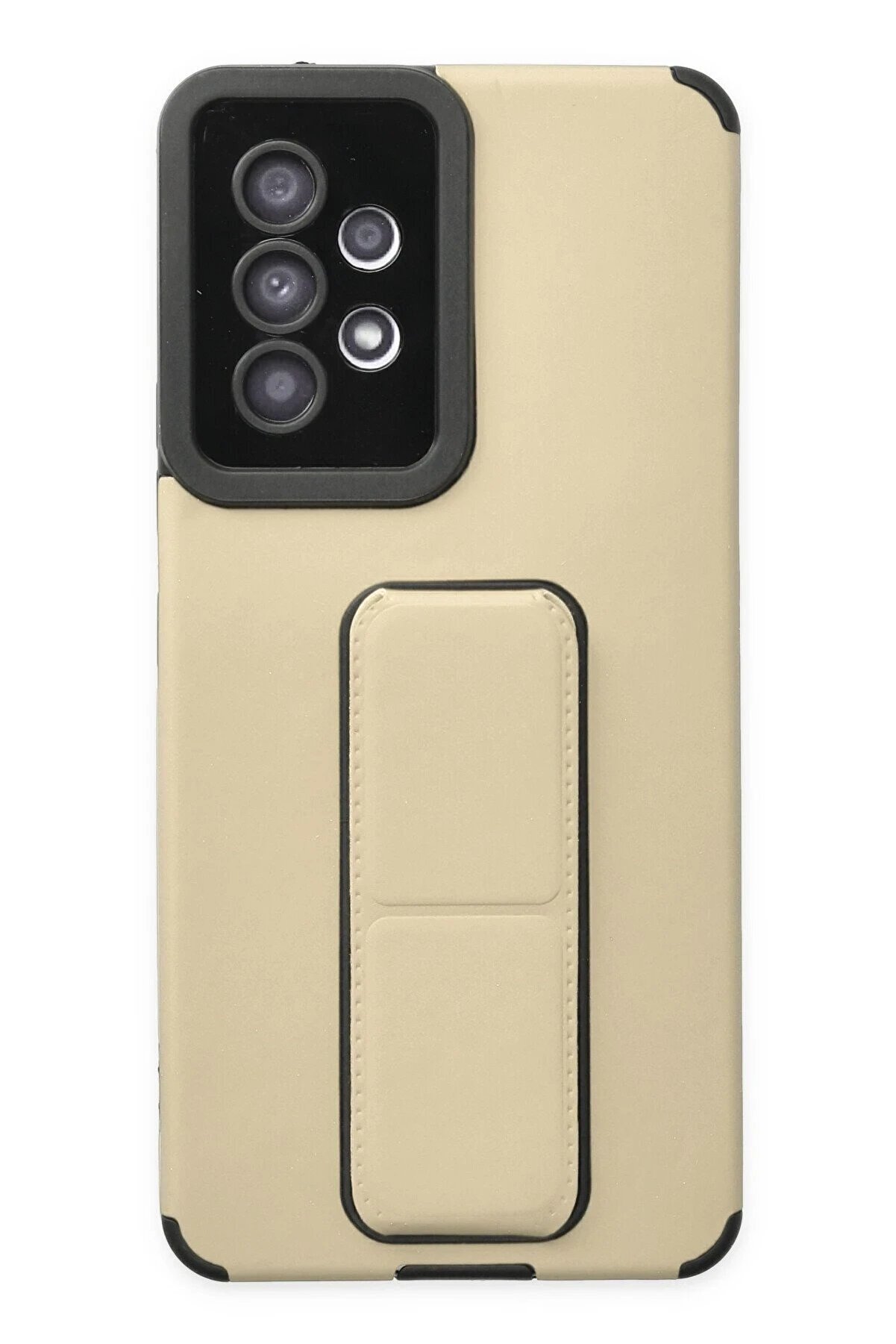 CepteToptan Samsung Galaxy A53 5G Kılıf Mega Standlı Silikon - Gold - DROPX6746-8749