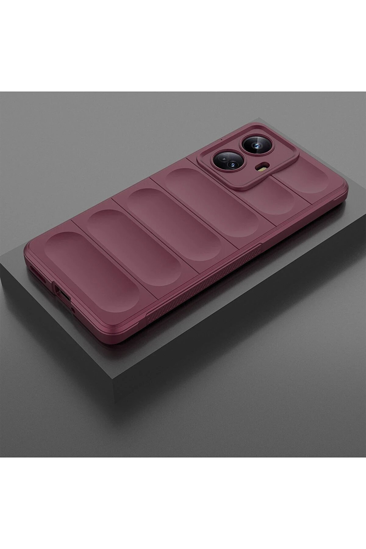 Realme 10 Pro 5G Kılıf Opti̇mum Si̇li̇kon - Bordo - Dropx3254-9209