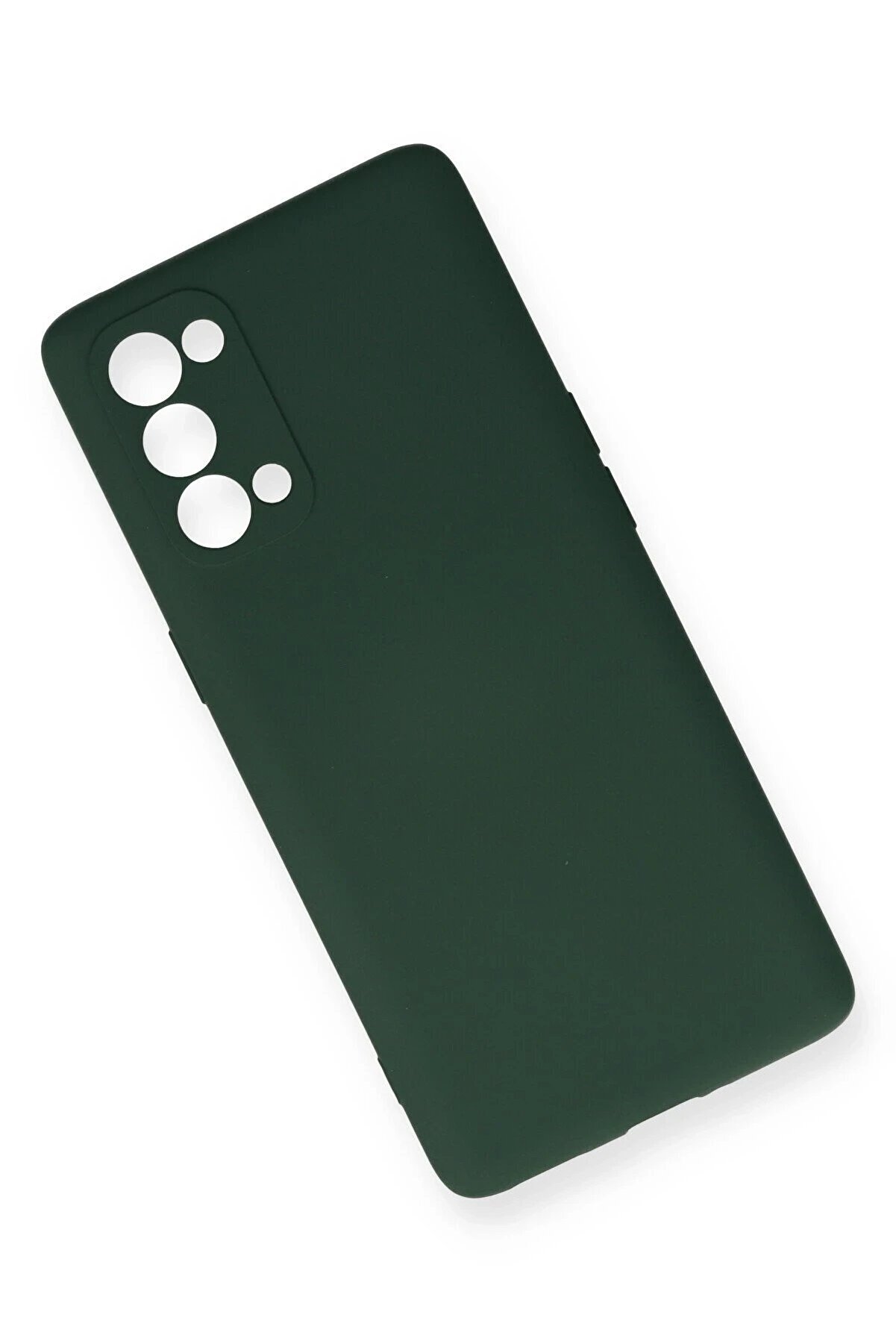 Oppo Reno 5 Pro Kılıf Nano İçi̇ Kadi̇fe Si̇li̇kon - Koyu Yeşi̇l - Dropx4878-9959