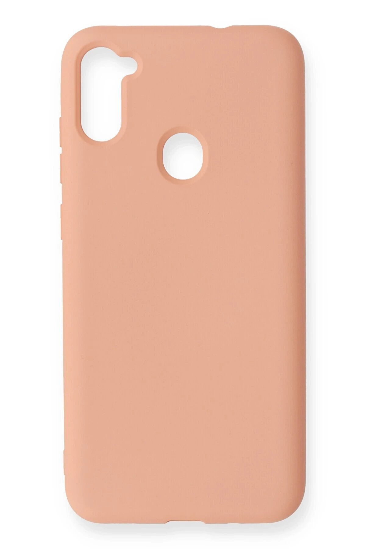 CepteToptan Samsung Galaxy A11 Kılıf Nano içi Kadife Silikon - Pudra - DROPX9744-8643