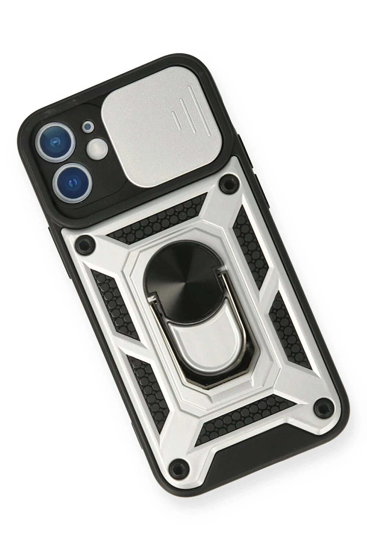 İphone 11 Kılıf Pars Lens Y&uuml;z&uuml;kl&uuml; Si̇li̇kon - G&uuml;m&uuml;ş - Dropx5436-3305