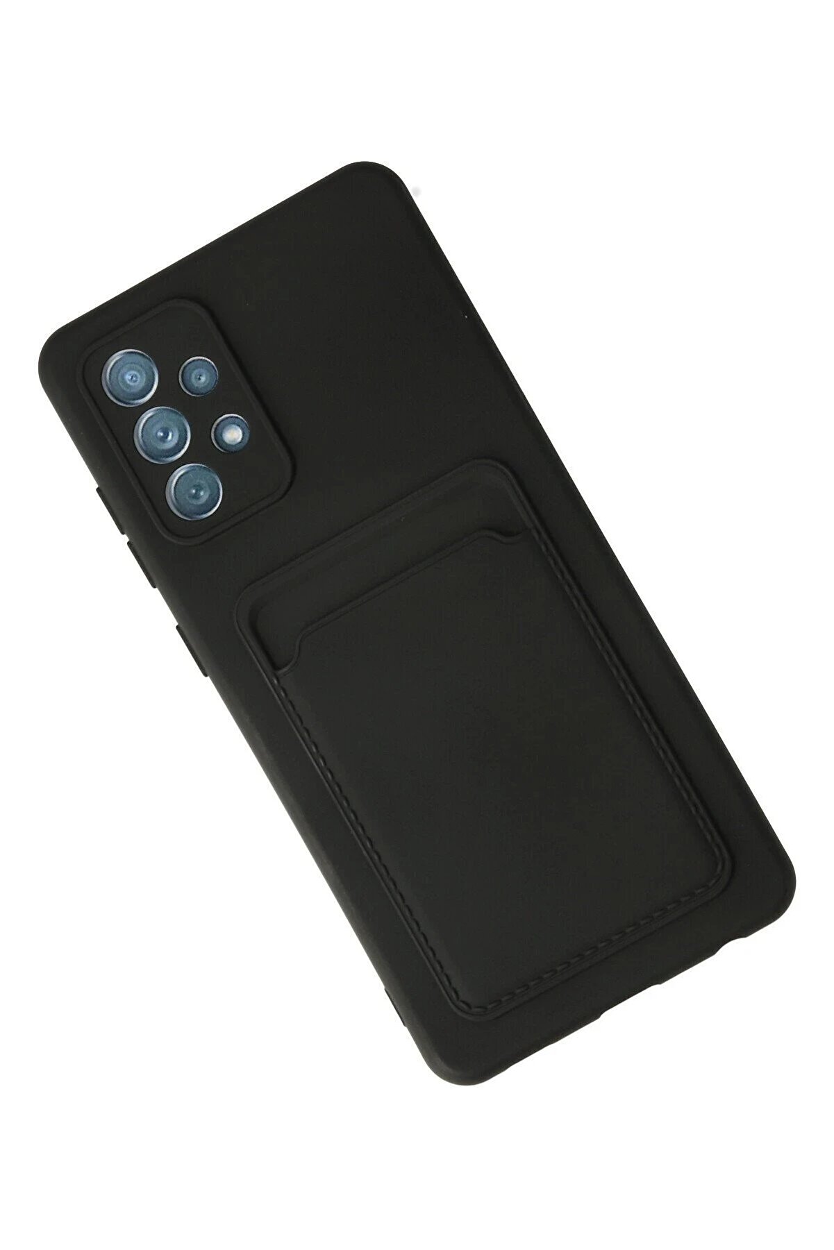 Samsung Galaxy A33 5G Kılıf Kelvi̇n Kartvi̇zi̇tli̇ Si̇li̇kon - Si̇yah - Dropx4443-3343