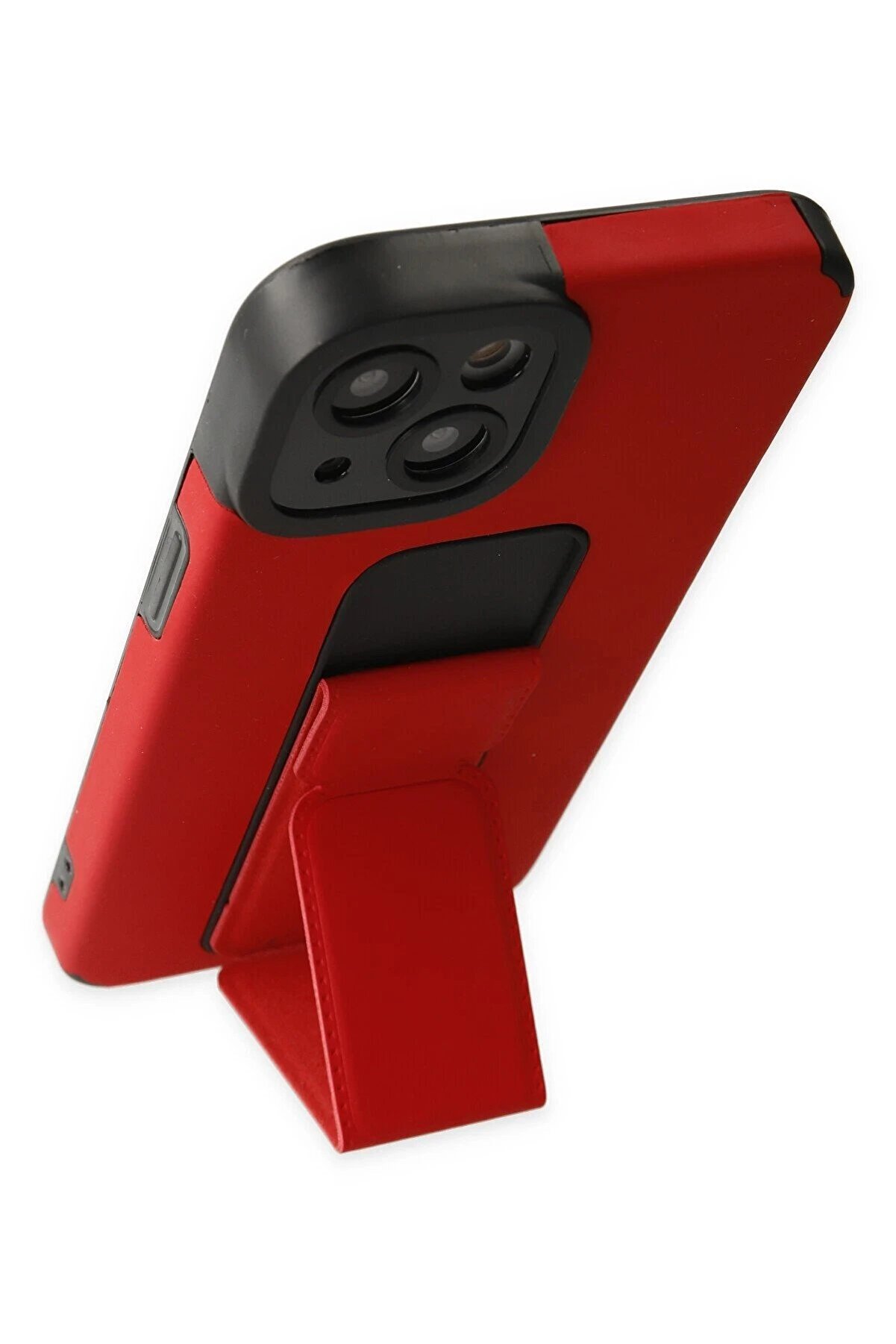 İphone 14 Plus Kılıf Mega Standlı Si̇li̇kon - Kırmızı - Dropx8877-7433