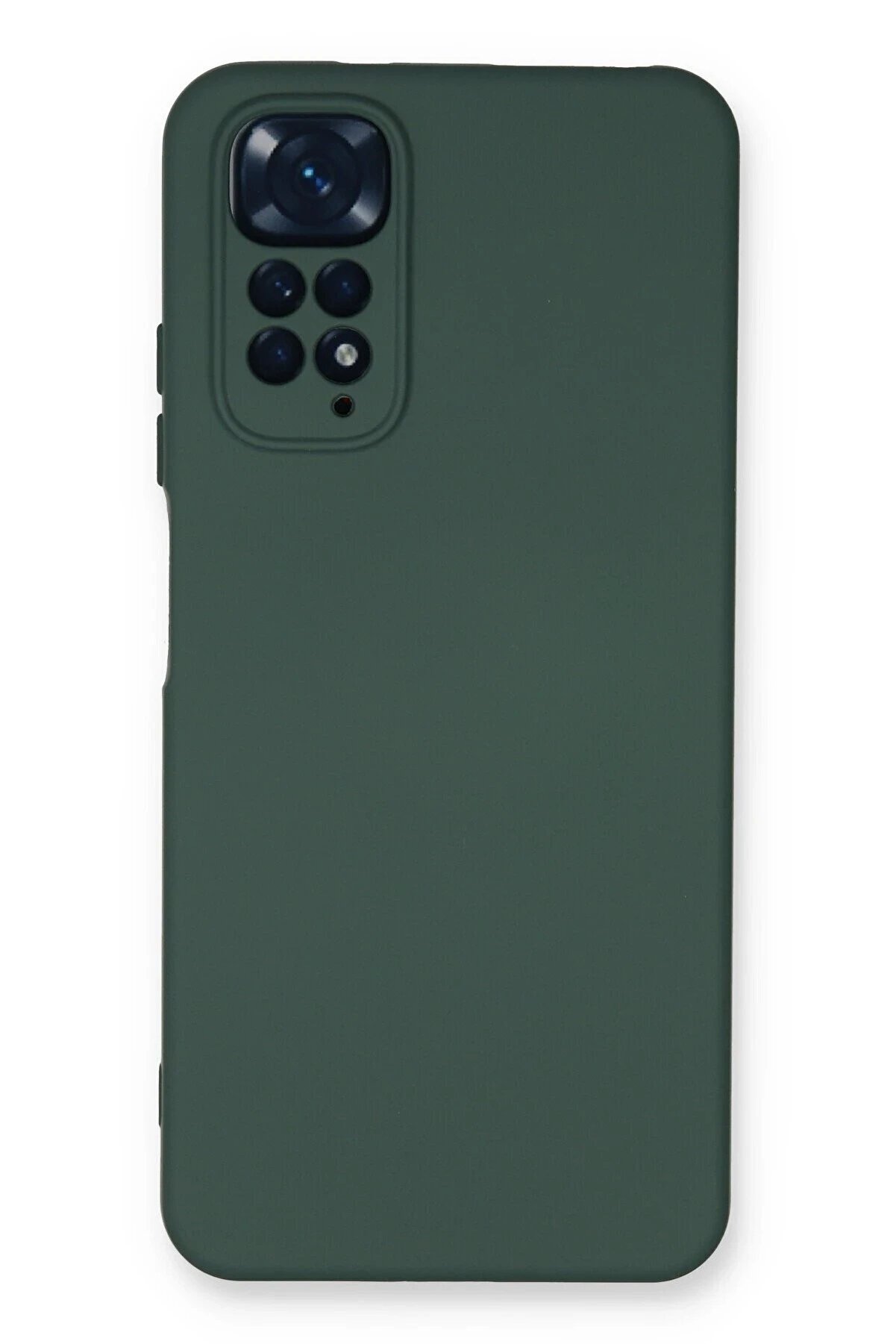 CepteToptan Xiaomi Redmi Note 11 Kılıf Nano içi Kadife Silikon - Koyu Yeşil - DROPX6025-5657