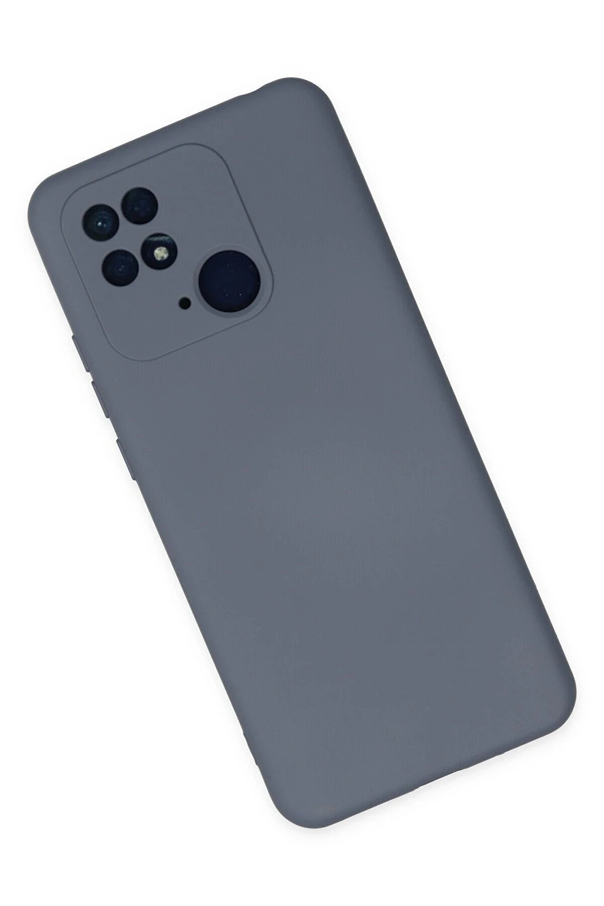 Xi̇aomi̇ Redmi̇ 10C Kılıf Nano İ&ccedil;i̇ Kadi̇fe Si̇li̇kon - Gri̇ - Dropx6270-9005