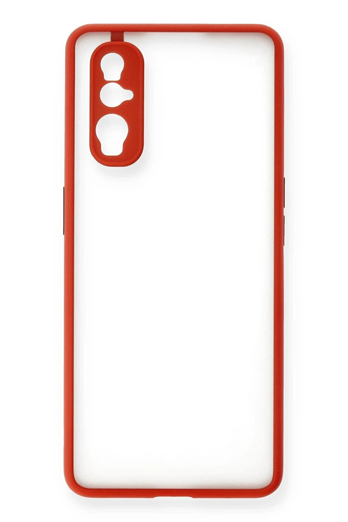 CepteToptan Oppo Find X2 Kılıf Montreal Silikon Kapak - Kırmızı - DROPX5508-9431