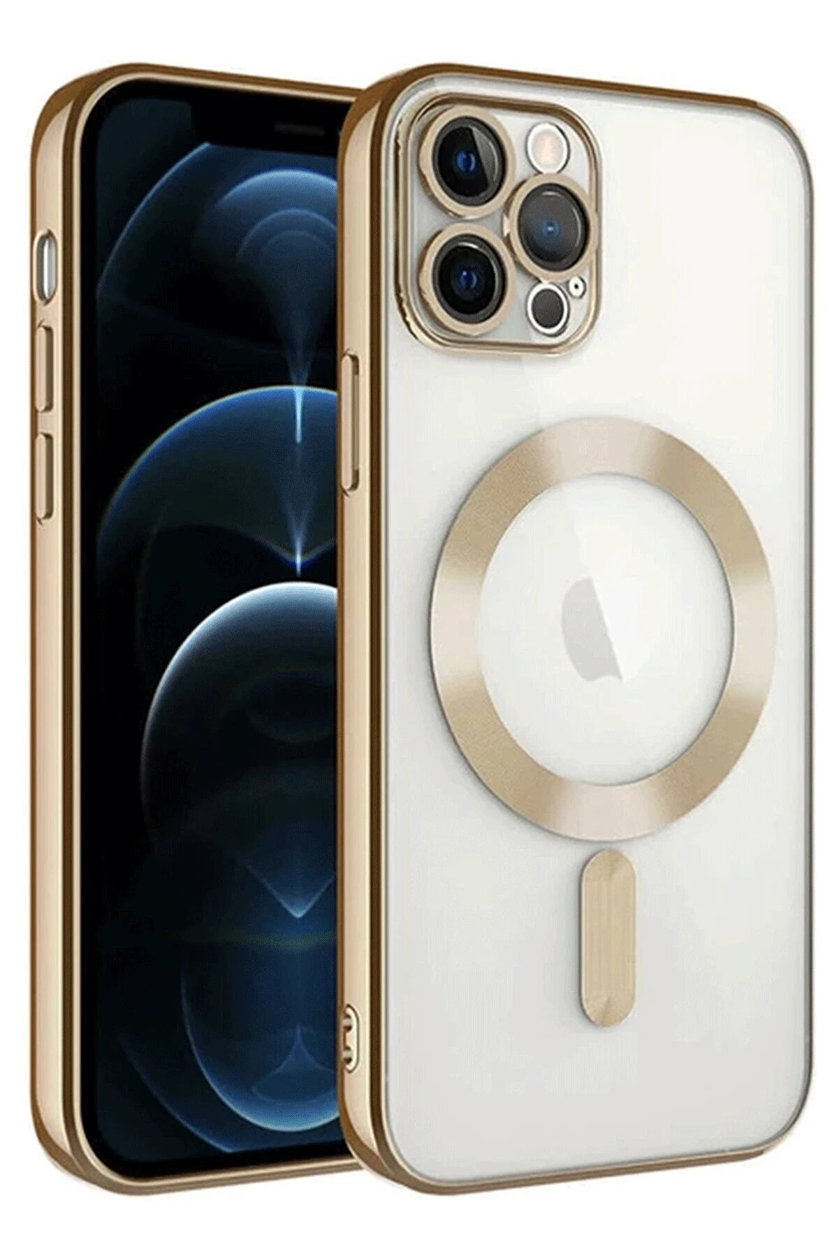 CepteToptan iPhone 14 Pro Max Kılıf Kross Magneticsafe Kapak - Gold - DROPX3139-1806