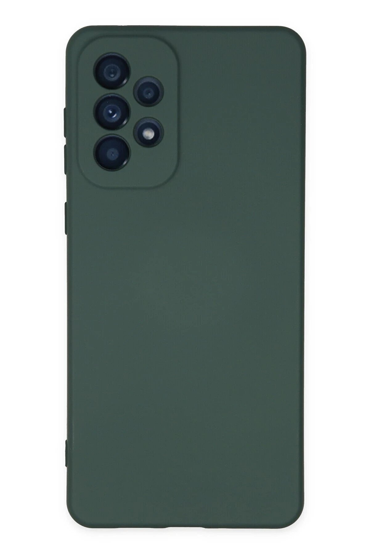 CepteToptan Samsung Galaxy A23 4G Kılıf Nano içi Kadife Silikon - Koyu Yeşil - DROPX1447-5510