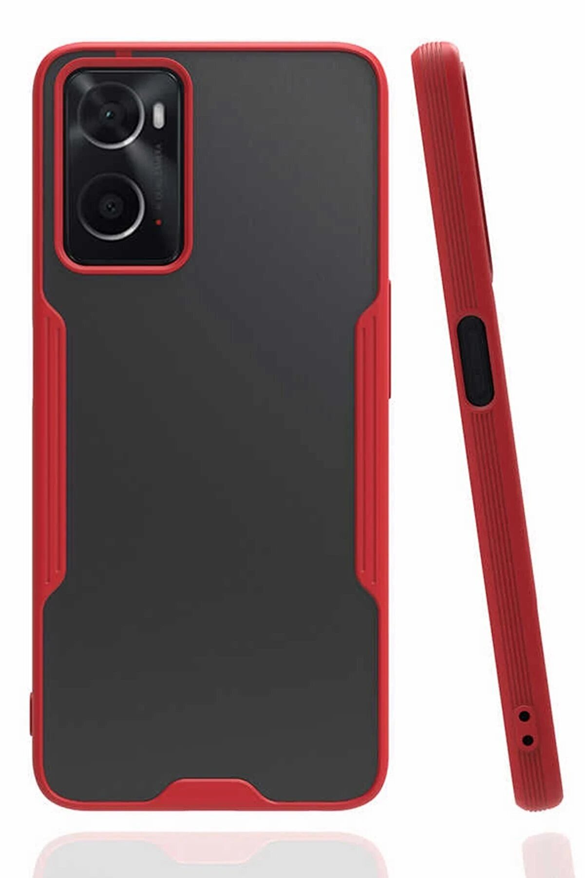 CepteToptan Oppo A96 Kılıf Platin Silikon - Kırmızı - DROPX1531-1905