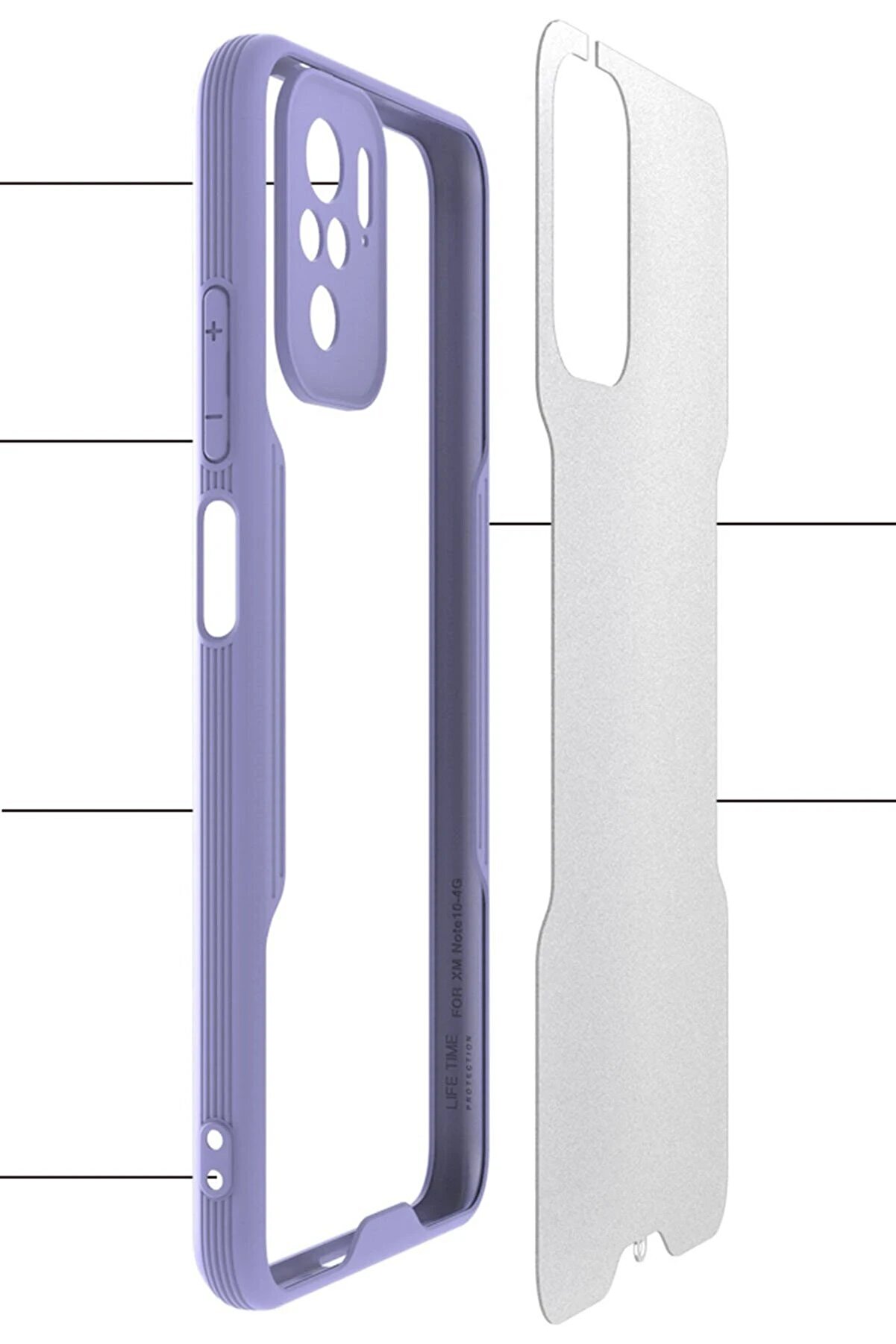 Xi̇aomi̇ Redmi̇ Note 10 Kılıf Plati̇n Si̇li̇kon - Pembe - Dropx6027-8972