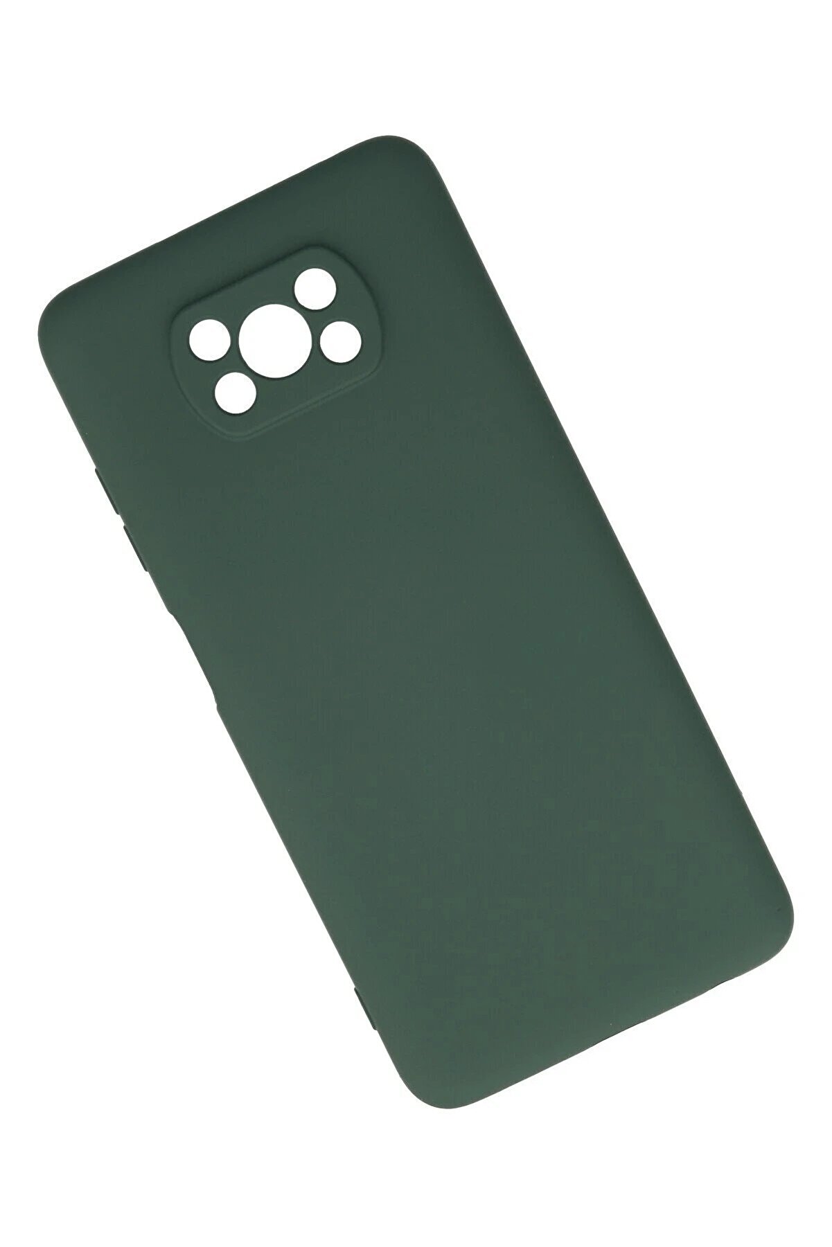 Xi̇aomi̇ Pocophone X3 Kılıf Nano İçi̇ Kadi̇fe Si̇li̇kon - Koyu Yeşi̇l - Dropx3777-4082