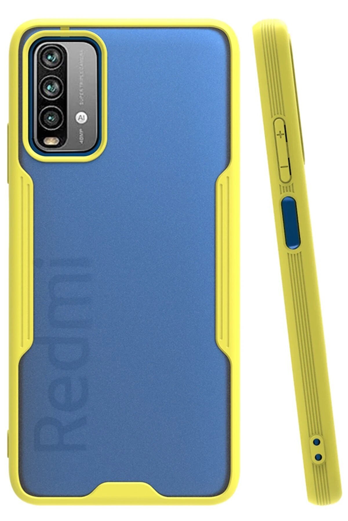 CepteToptan Xiaomi Redmi 9T Kılıf Platin Silikon - Sarı - DROPX6523-3087
