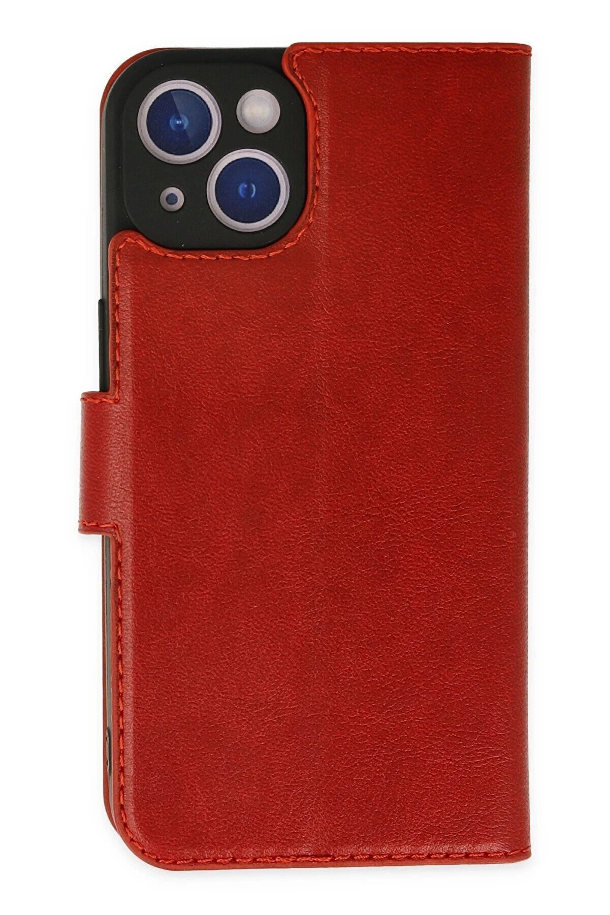 CepteToptan iPhone 14 Plus Kılıf Trend S Plus Kapaklı Kılıf - Kırmızı - DROPX5443-1433