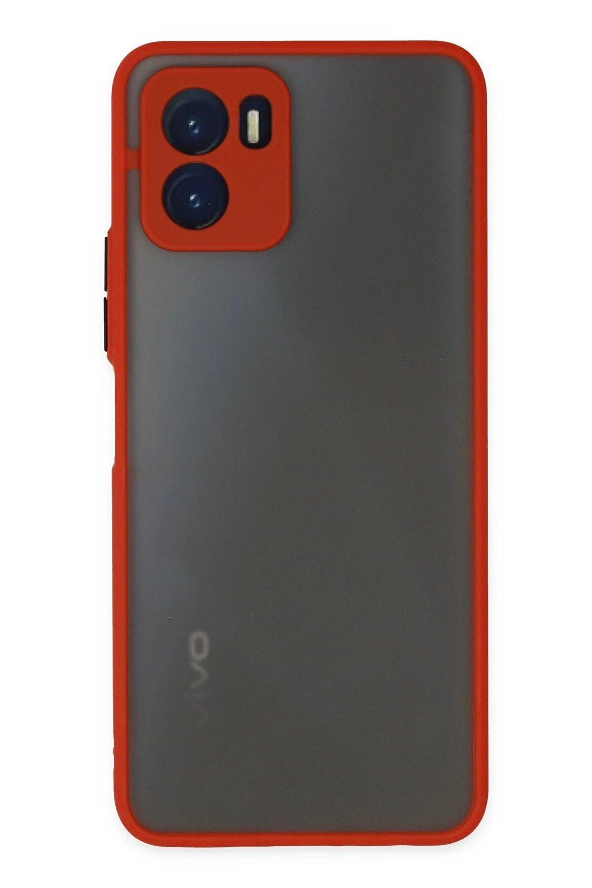 CepteToptan Vivo Y15S Kılıf Montreal Silikon Kapak - Kırmızı - DROPX4309-8564