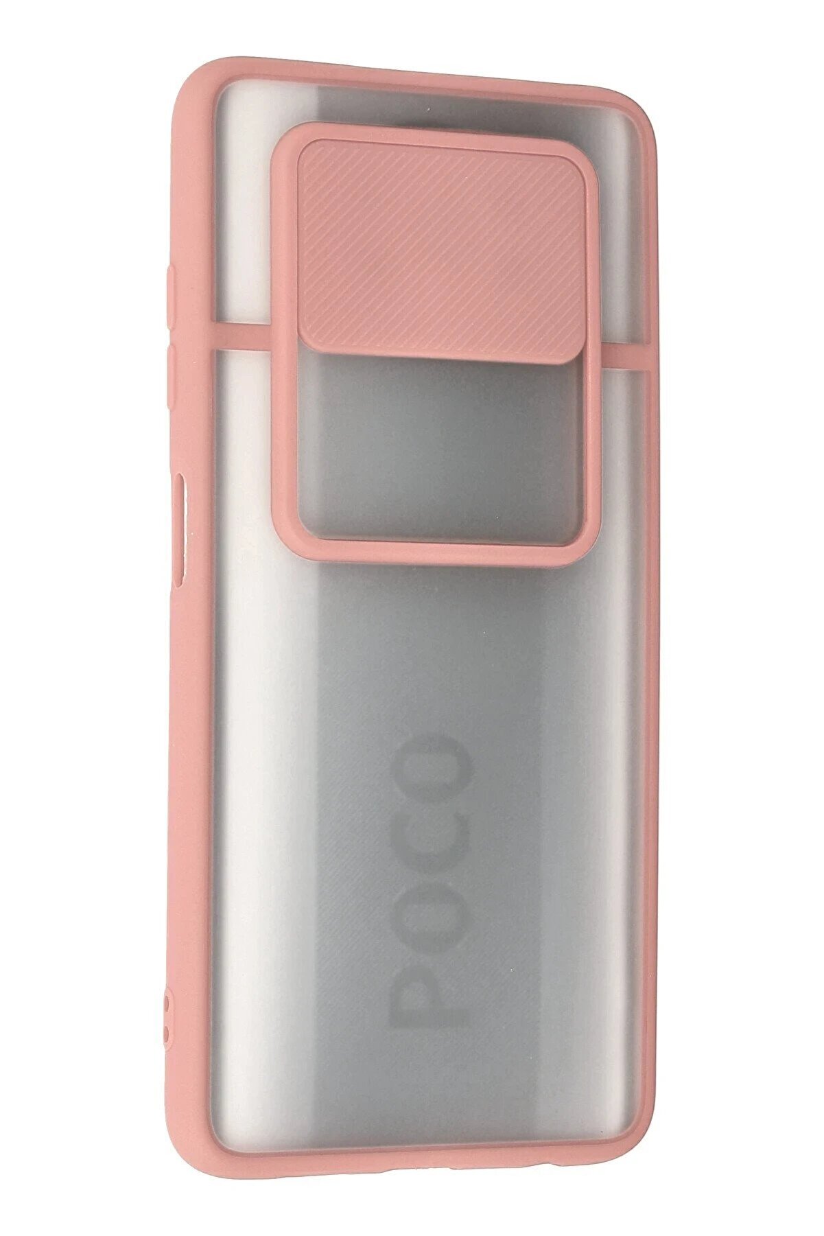 Xi̇aomi̇ Pocophone X3 Kılıf Palm Buzlu Kamera Sürgülü Si̇li̇kon - Pembe - Dropx3231-7674