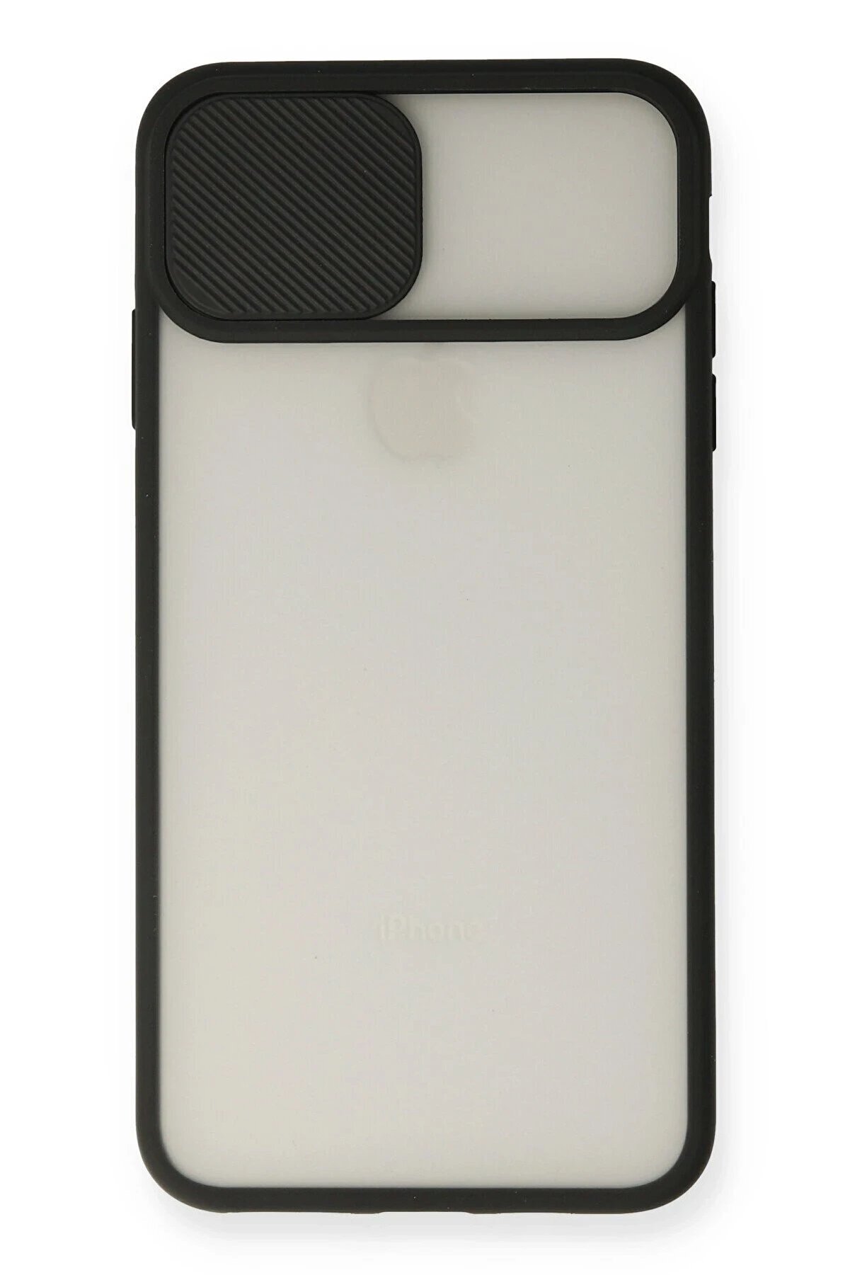 İphone Xs Max Kılıf Palm Buzlu Kamera Sürgülü Si̇li̇kon - Si̇yah - Dropx8491-4660