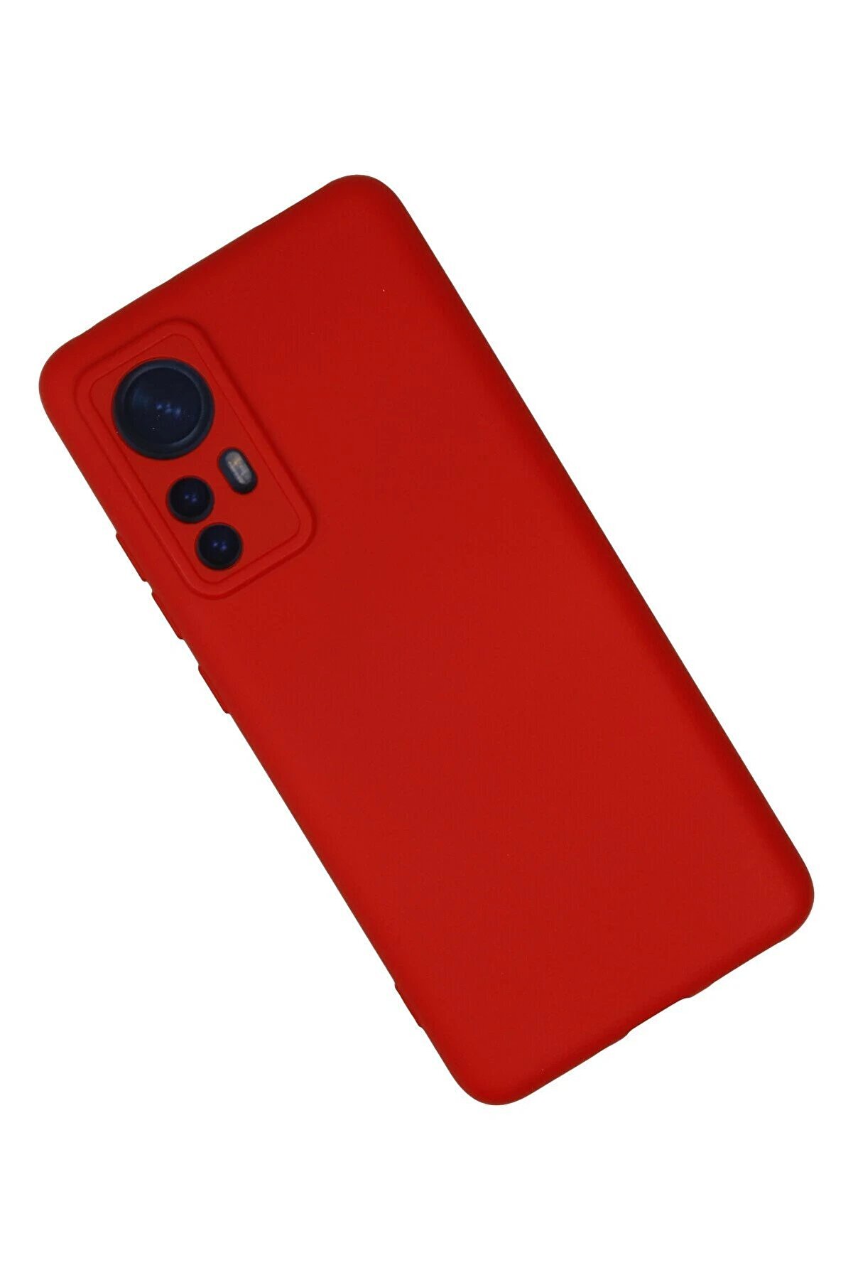 Xi̇aomi̇ Mi̇ 12 Kılıf Nano İçi̇ Kadi̇fe Si̇li̇kon - Kırmızı - Dropx4892-4930