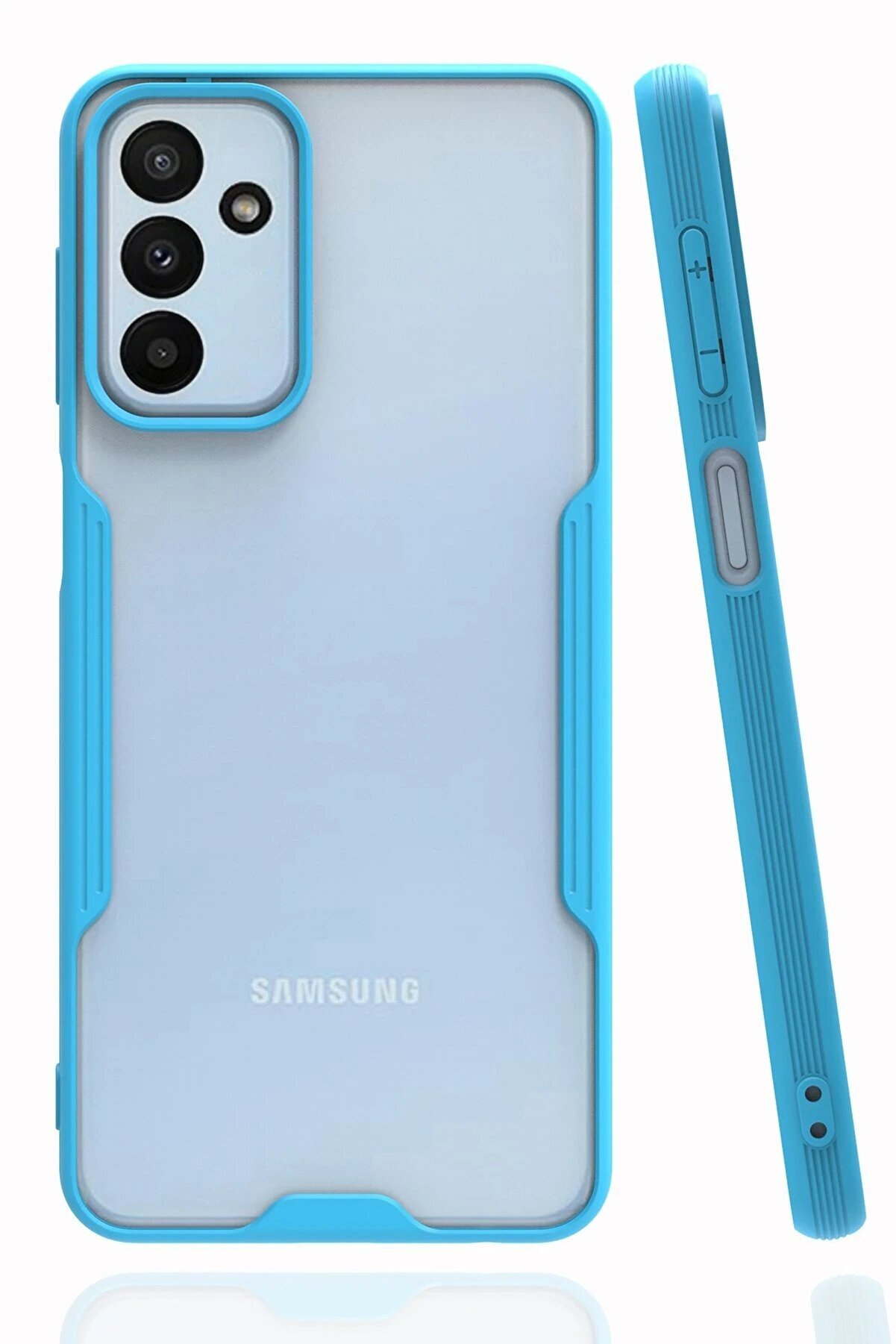 CepteToptan Samsung Galaxy M23 Kılıf Platin Silikon - Mavi - DROPX4656-3108