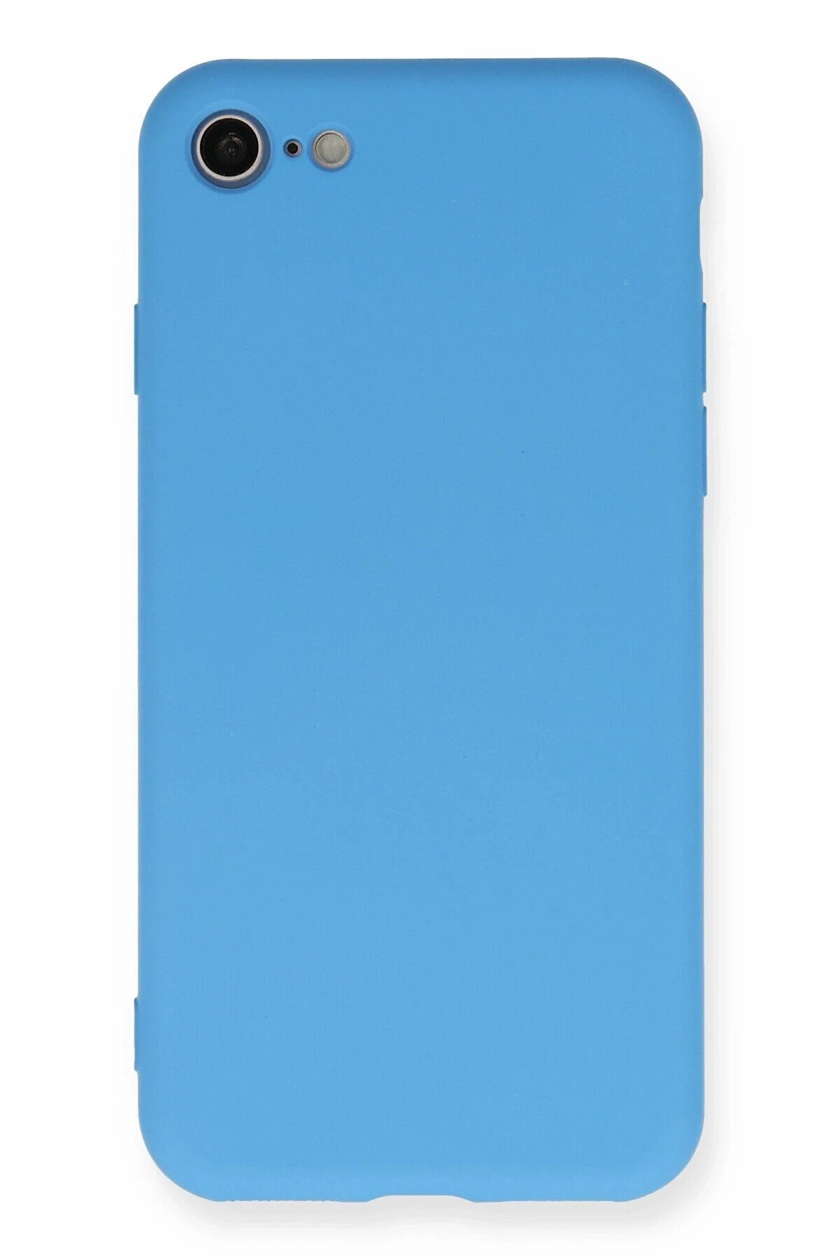 CepteToptan iPhone 7 Kılıf Nano içi Kadife Silikon - Mavi - DROPX8045-9366