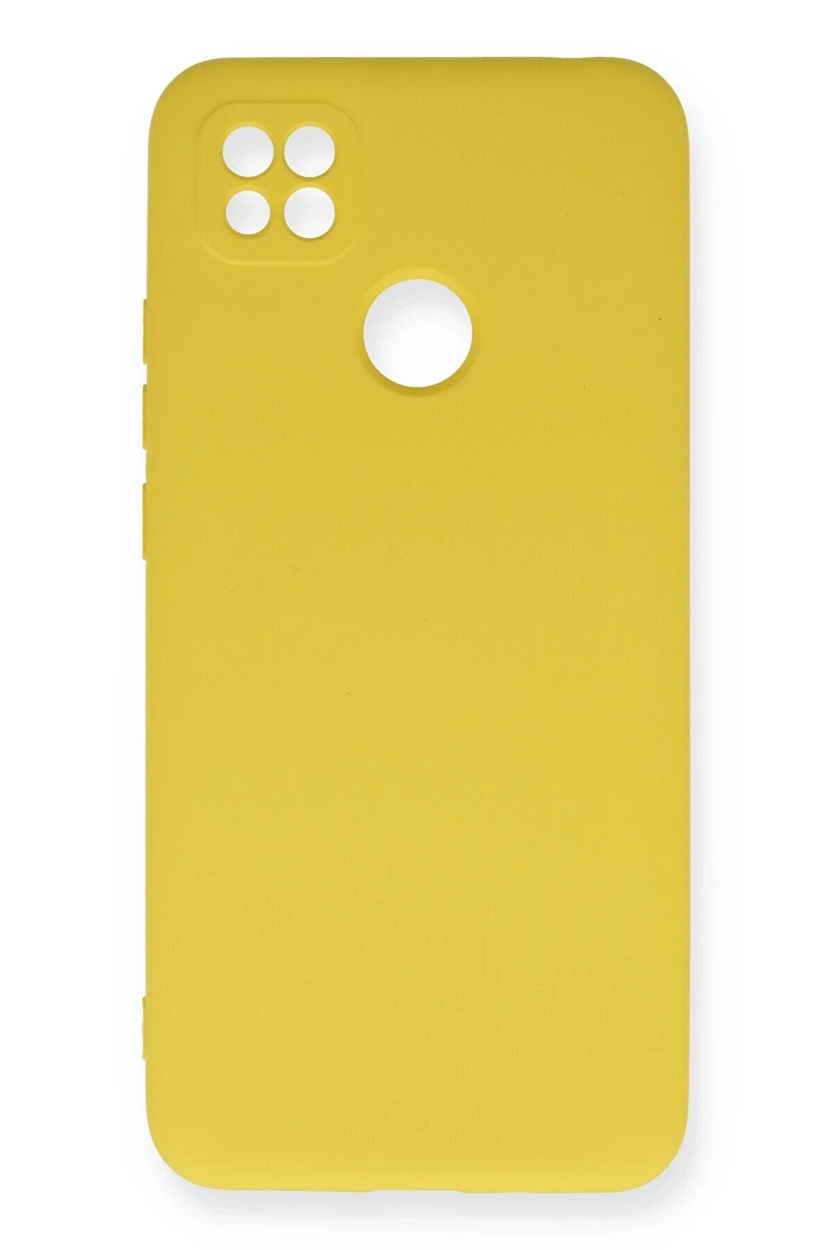 CepteToptan Xiaomi Redmi 9C Kılıf Nano i&ccedil;i Kadife Silikon - Sarı - DROPX5214-9656